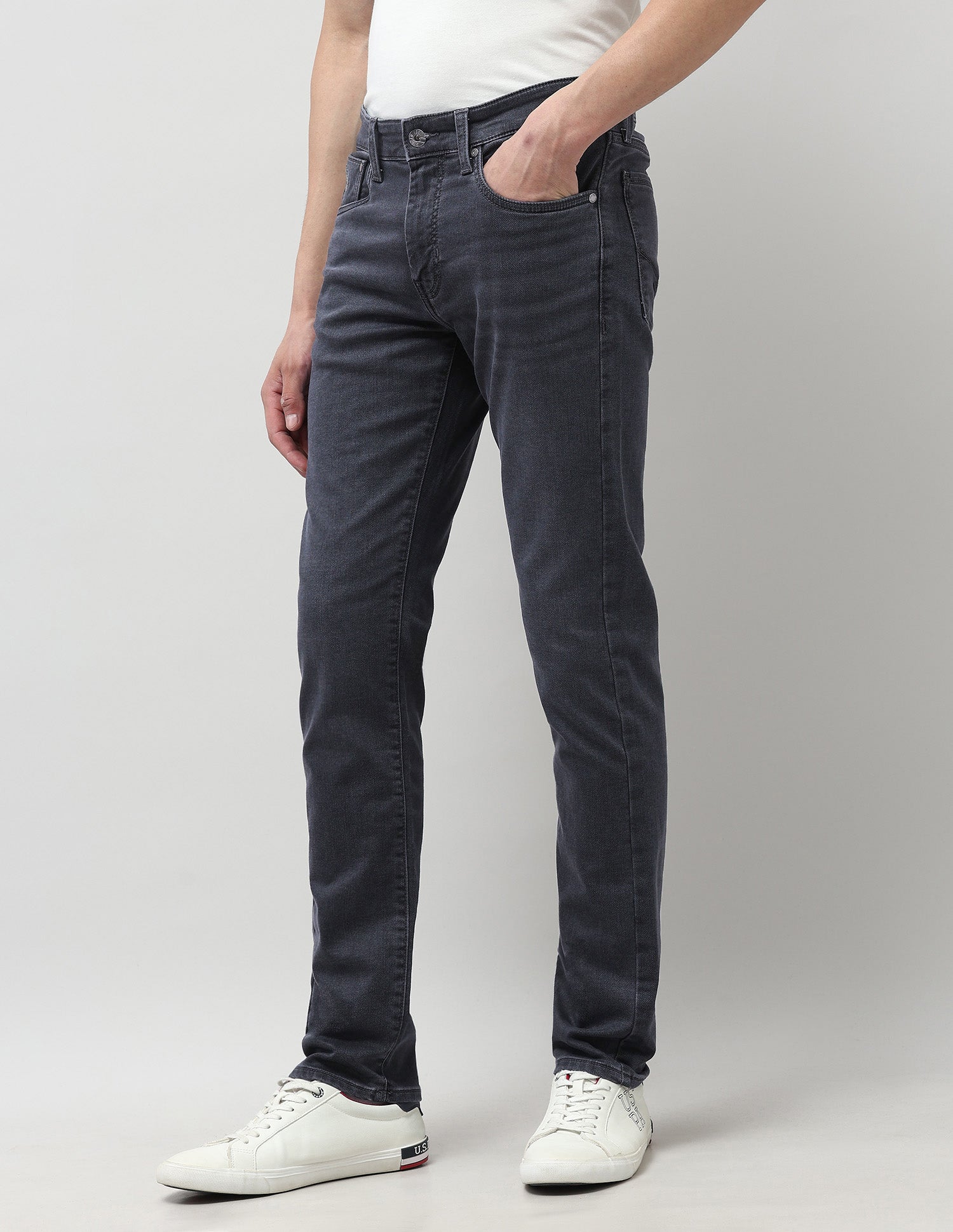 Regallo Skinny Fit Black Jeans Black - U.S. POLO ASSN. | Large