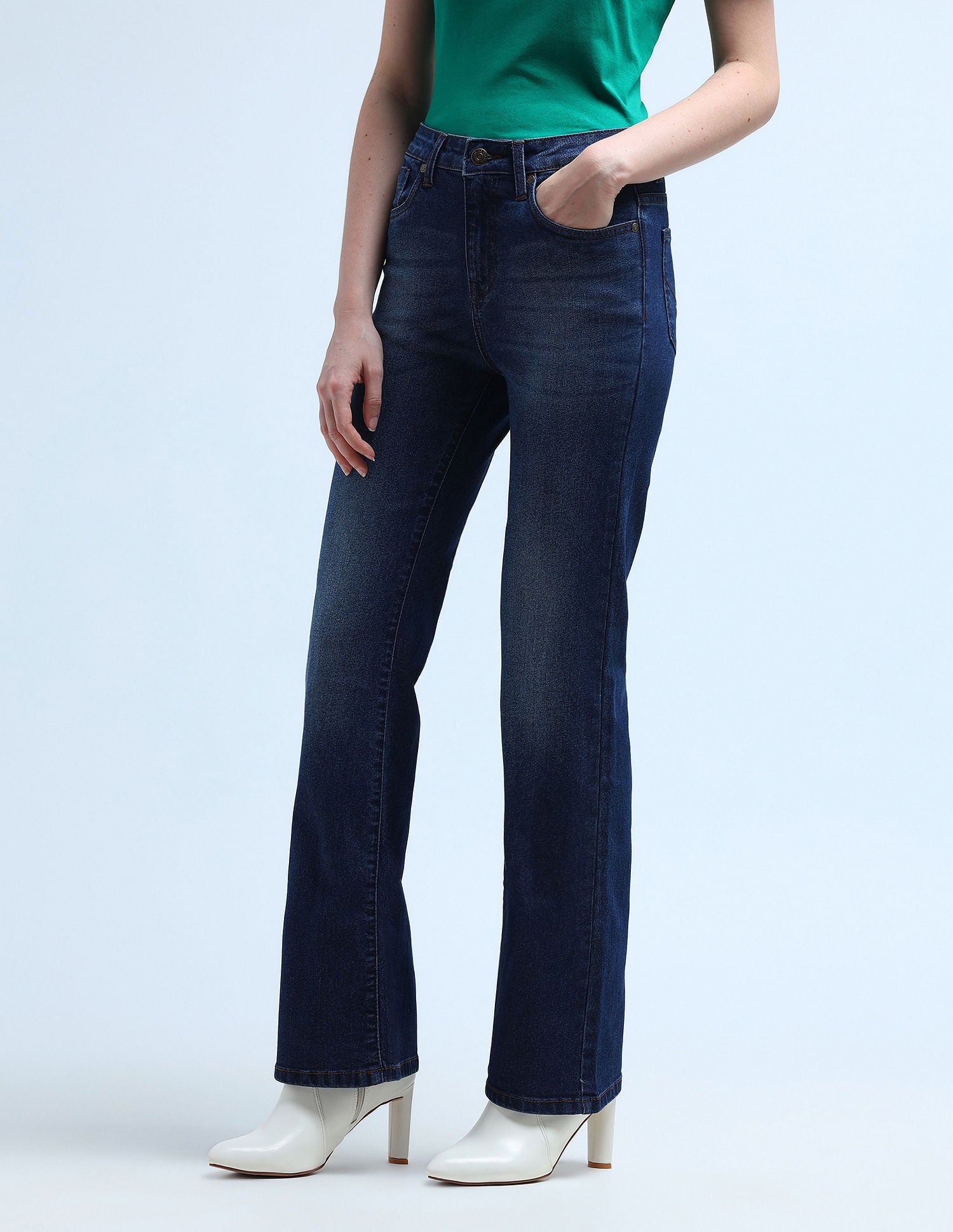 Mid Rise Boot Cut Jeans Dark Blue - U.S. POLO ASSN. | Large