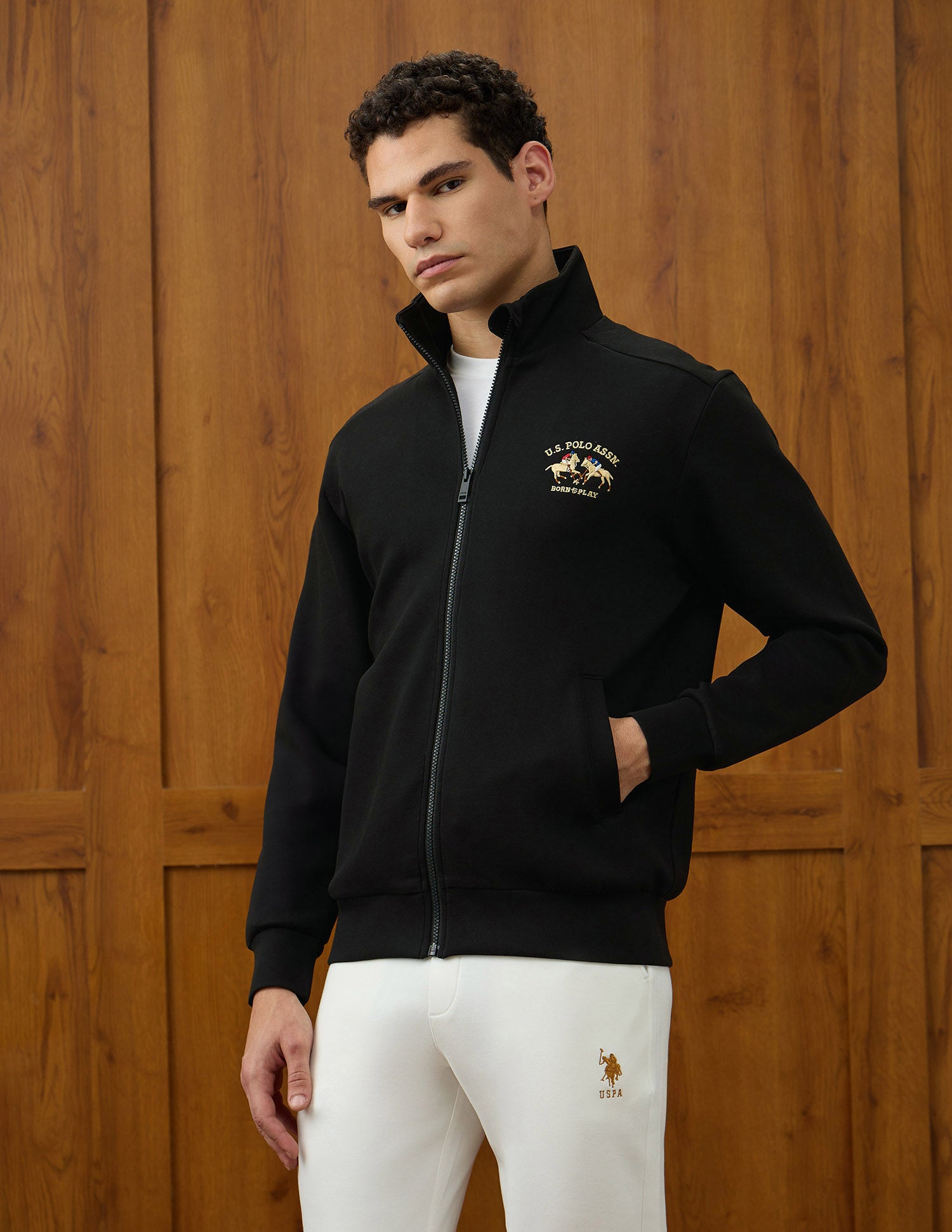 Regular Fit Varsity Theatre Sweatshirt Black - U.S. POLO ASSN. | Large