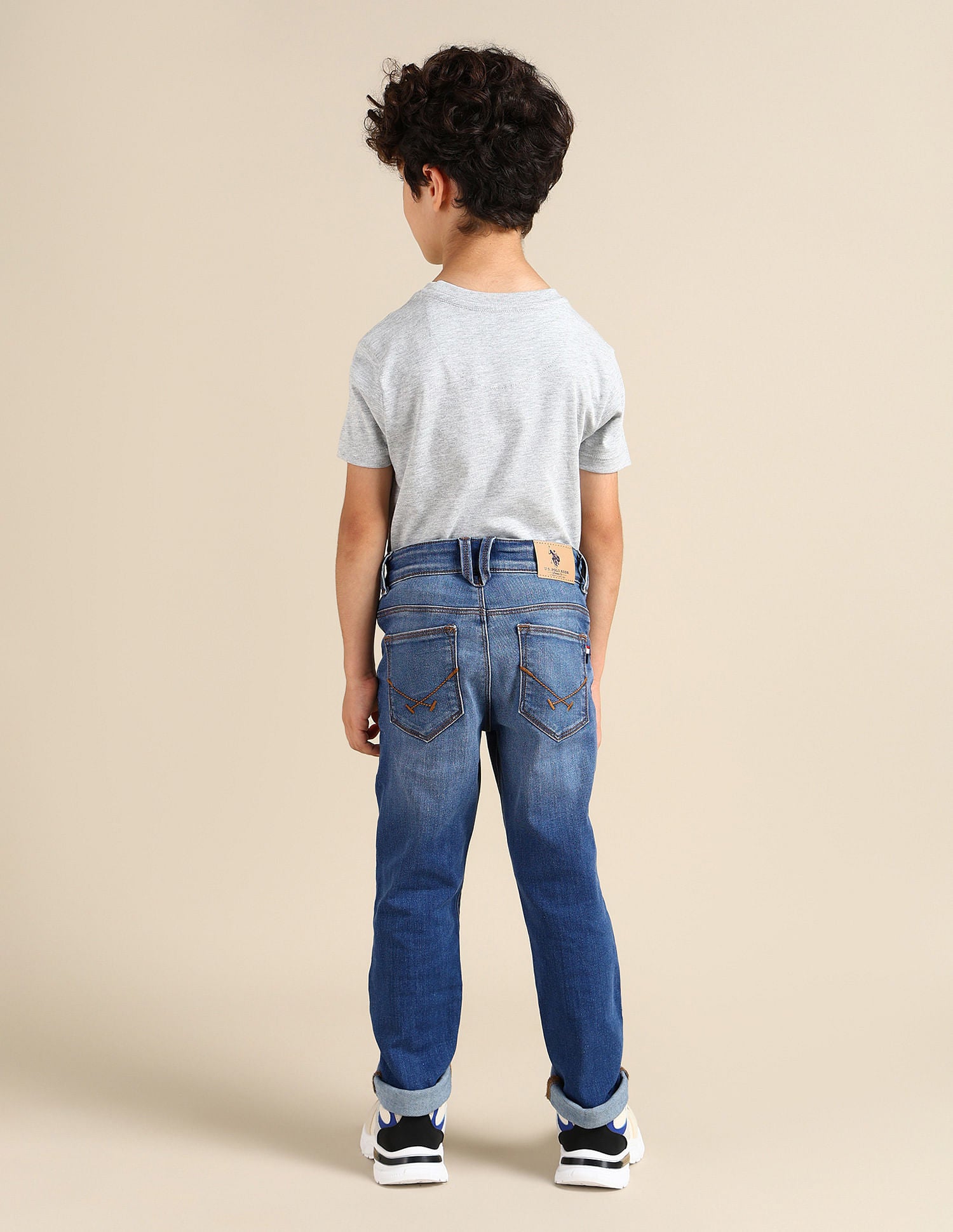 Boys Slim Fit Blue Jeans - Main Image