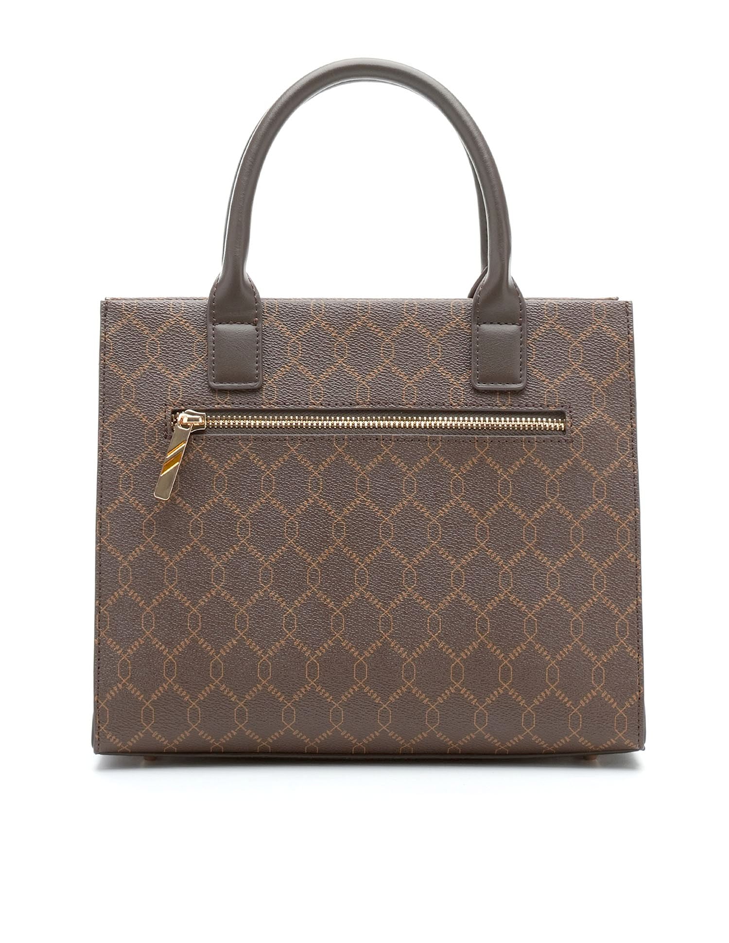 Scarlet Monogram Tote Handbag Brown - U.S. POLO ASSN. | Large