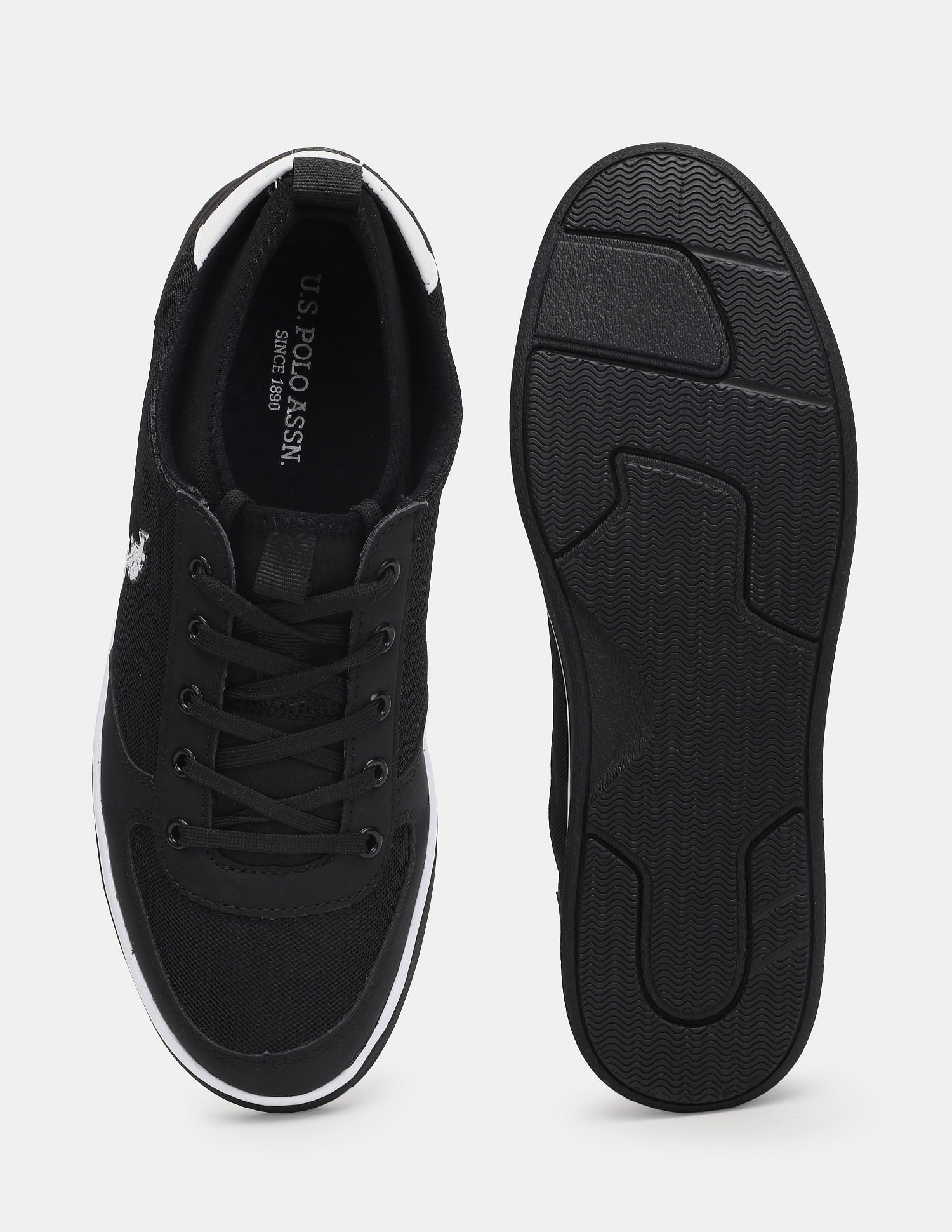 Men Black Cushioned Non-Skid Rastus Sneakers – U.S. Polo Assn. India