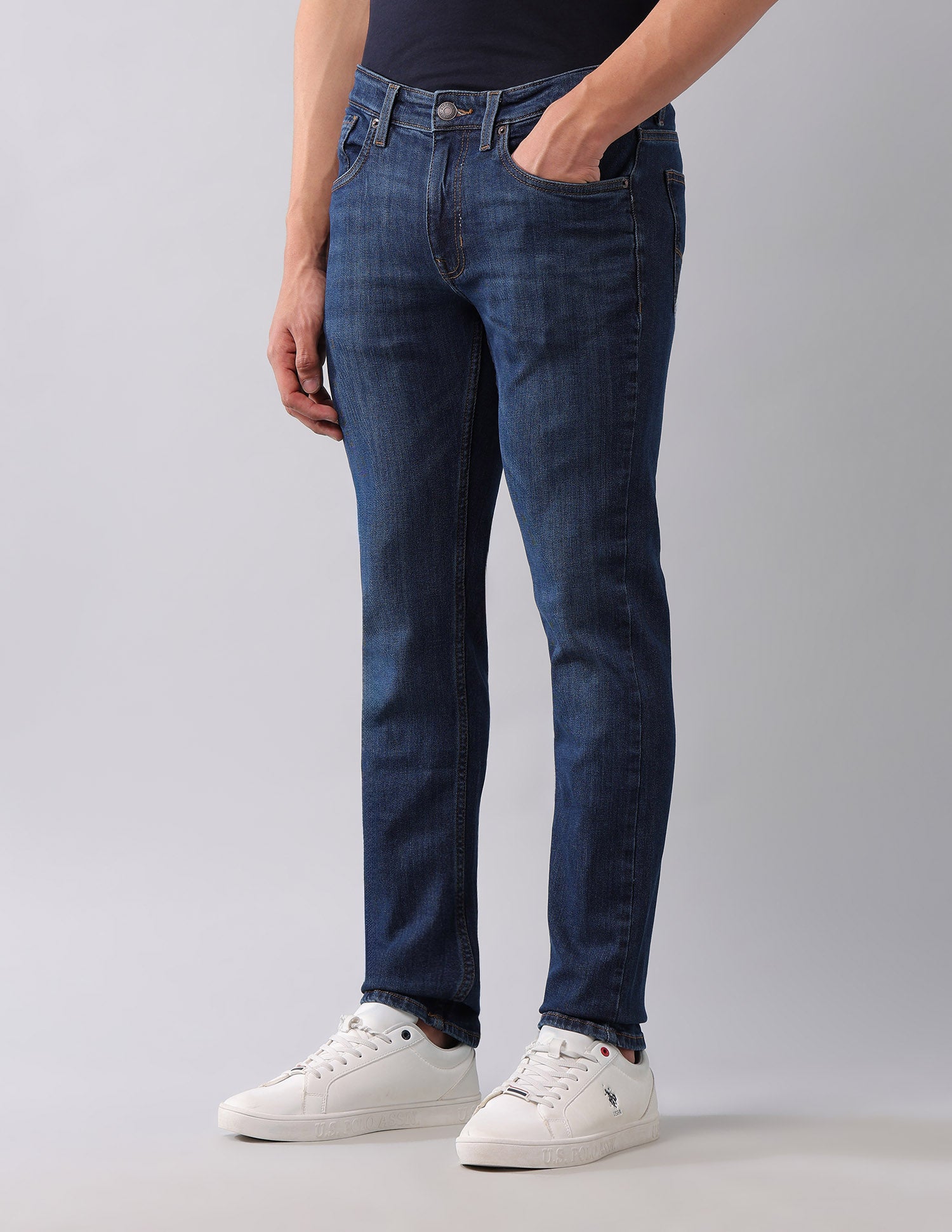 Regallo Skinny Fit Blue Jeans Blue - U.S. Polo Assn. India | Large