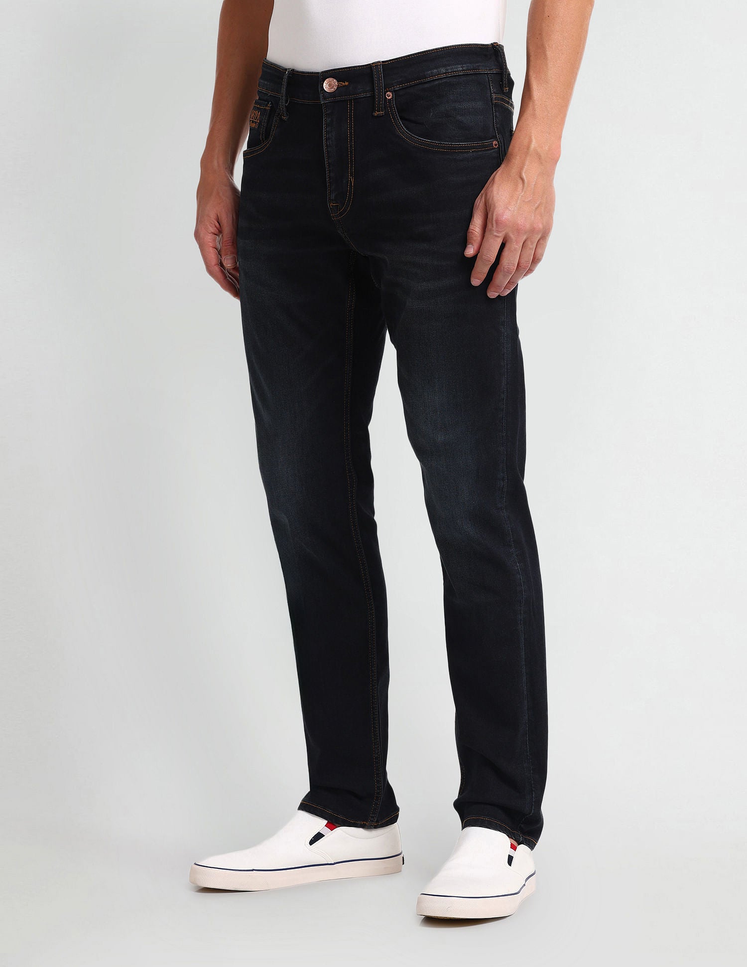 Brandon Slim Tapered Blue Jeans Blue - U.S. Polo Assn. India | Large