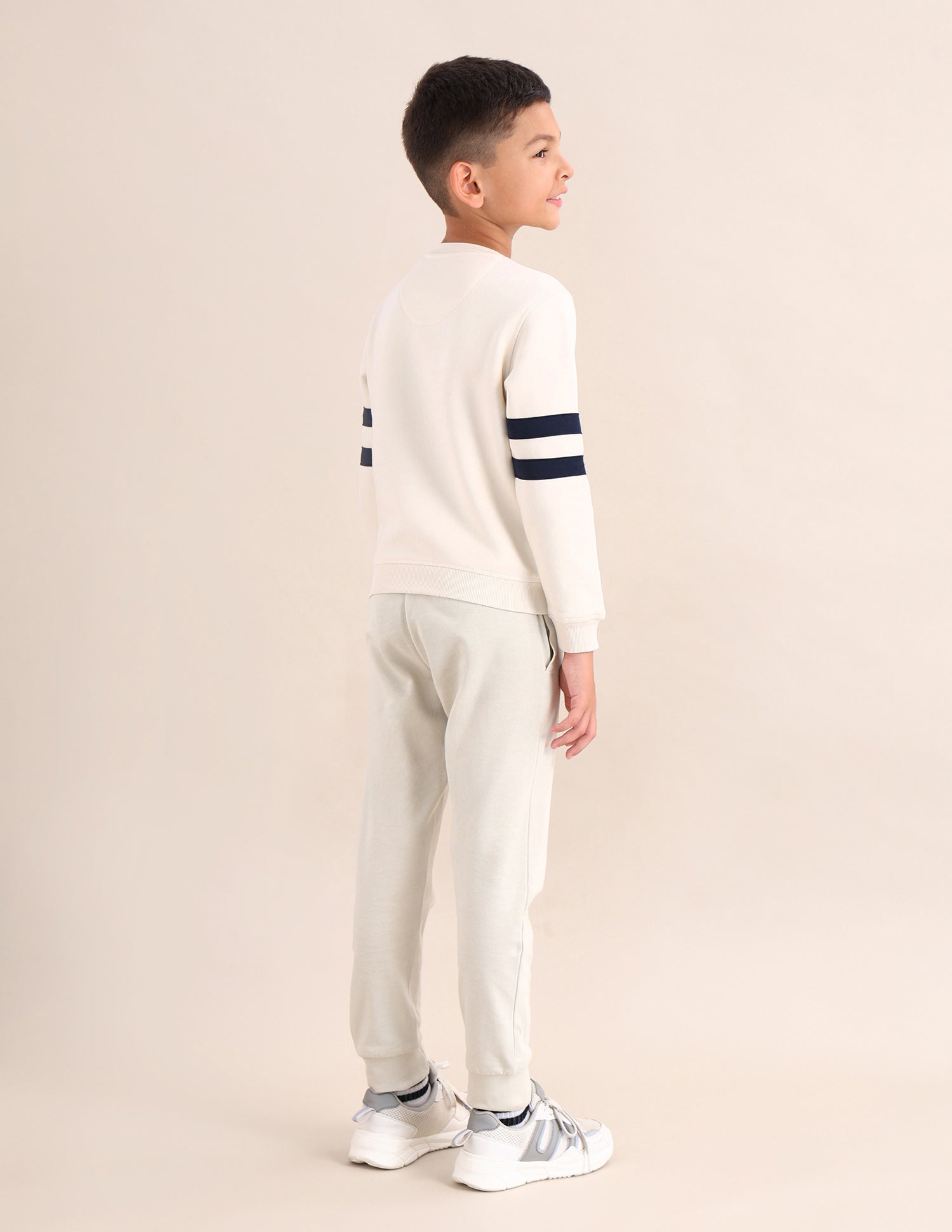 Boys Brand Printed Regular Fit Sweatshirt White - U.S. POLO ASSN. | Large