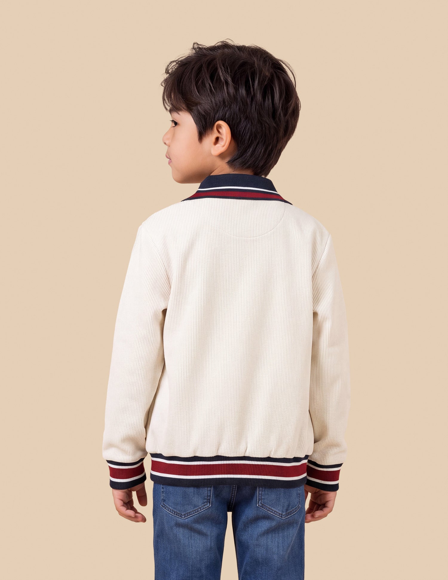 Solid Regular Fit Sweatshirt Ecru - U.S. Polo Assn. India | Large