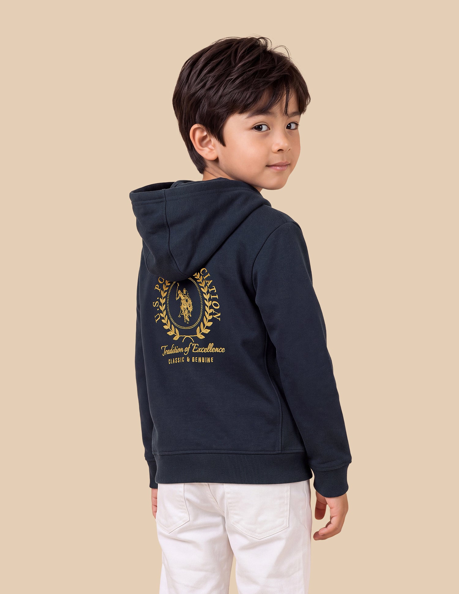 Brand Embroidered Regular Fit Sweatshirt Navy - U.S. Polo Assn. India | Large