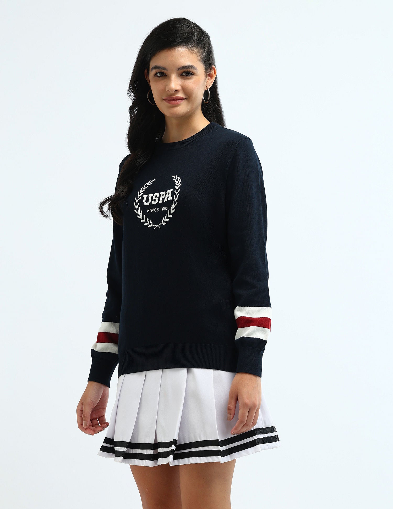 Regular Fit Cotton Sweater Navy - U.S. POLO ASSN. | Large