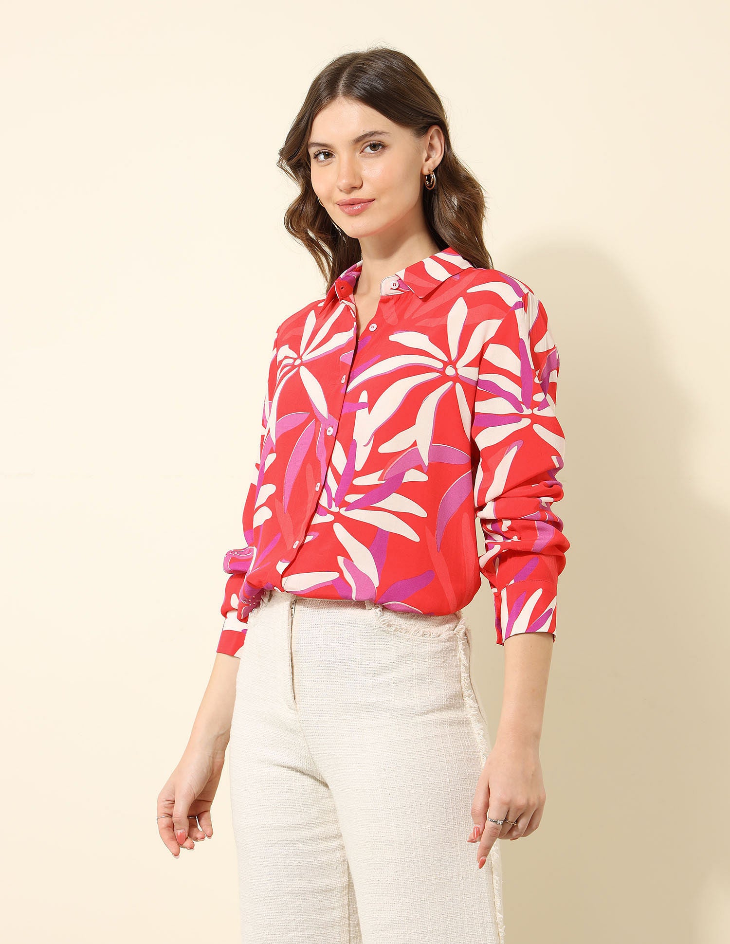 Floral Printed Regular Fit Shirt Multi-colour - U.S. Polo Assn. India | Large