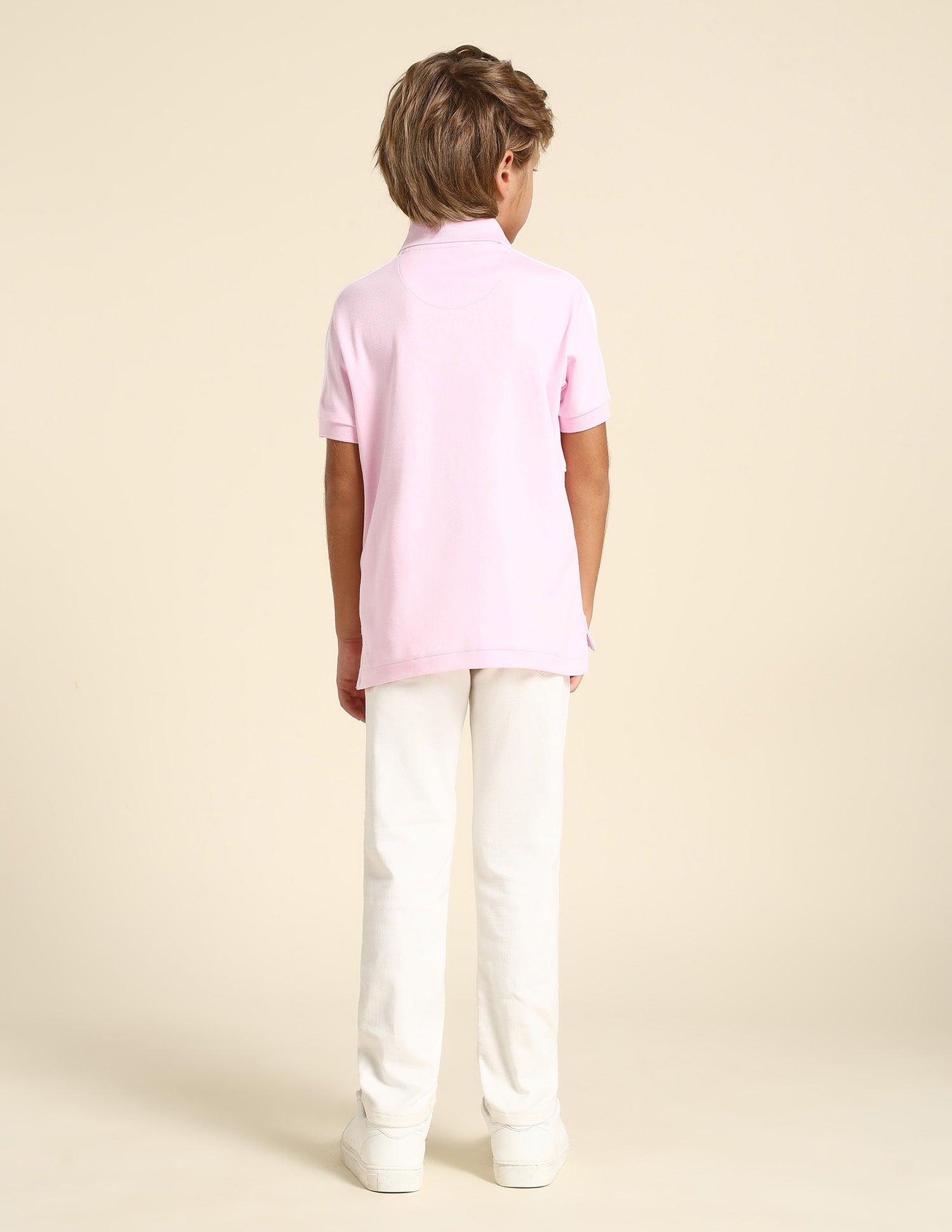 Boys Brand Printed Regular Fit Polo Shirt Light Pink - U.S. POLO ASSN. | Large