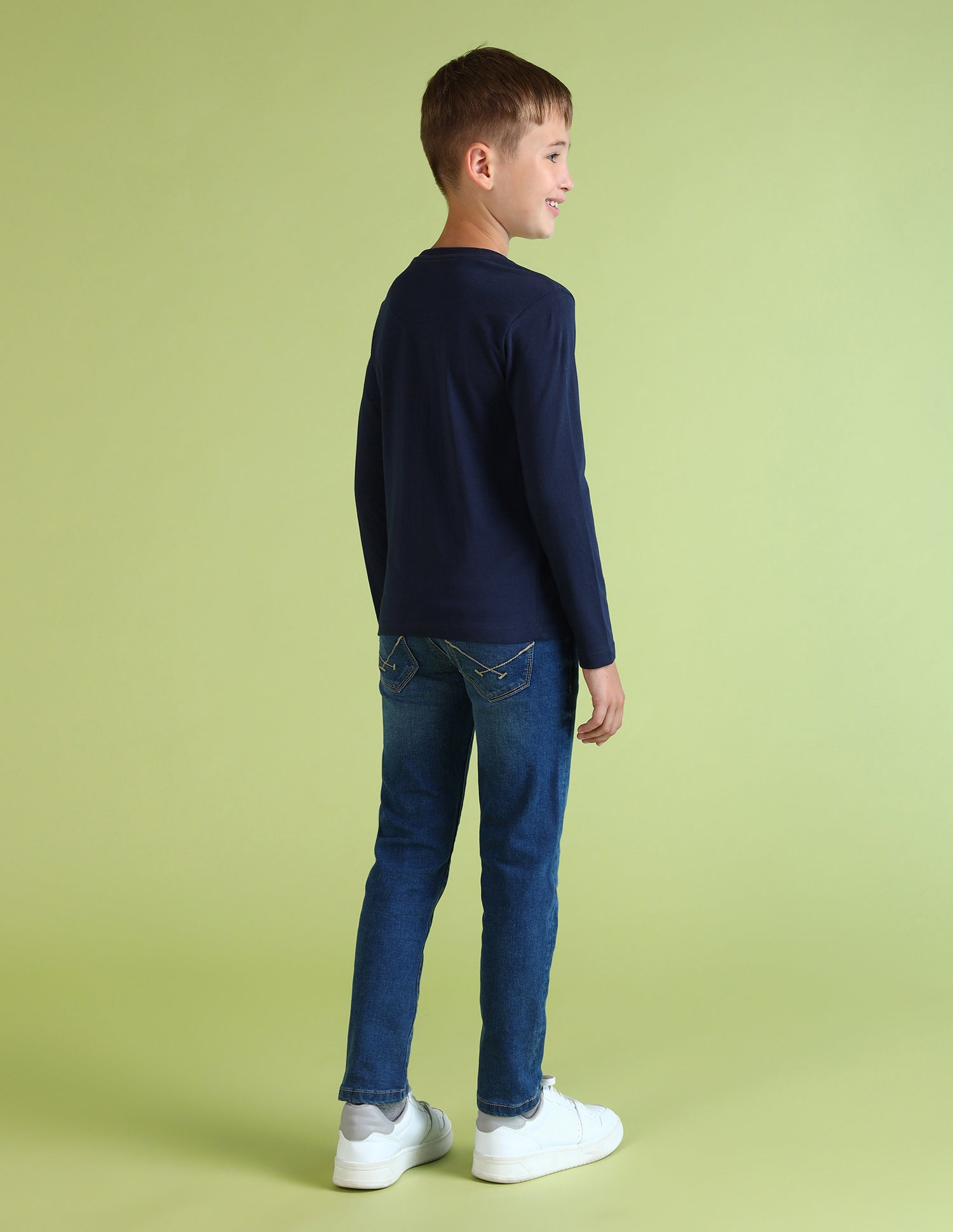 Boys Brand Printed Regular Fit T-Shirt Navy - U.S. POLO ASSN. | Large