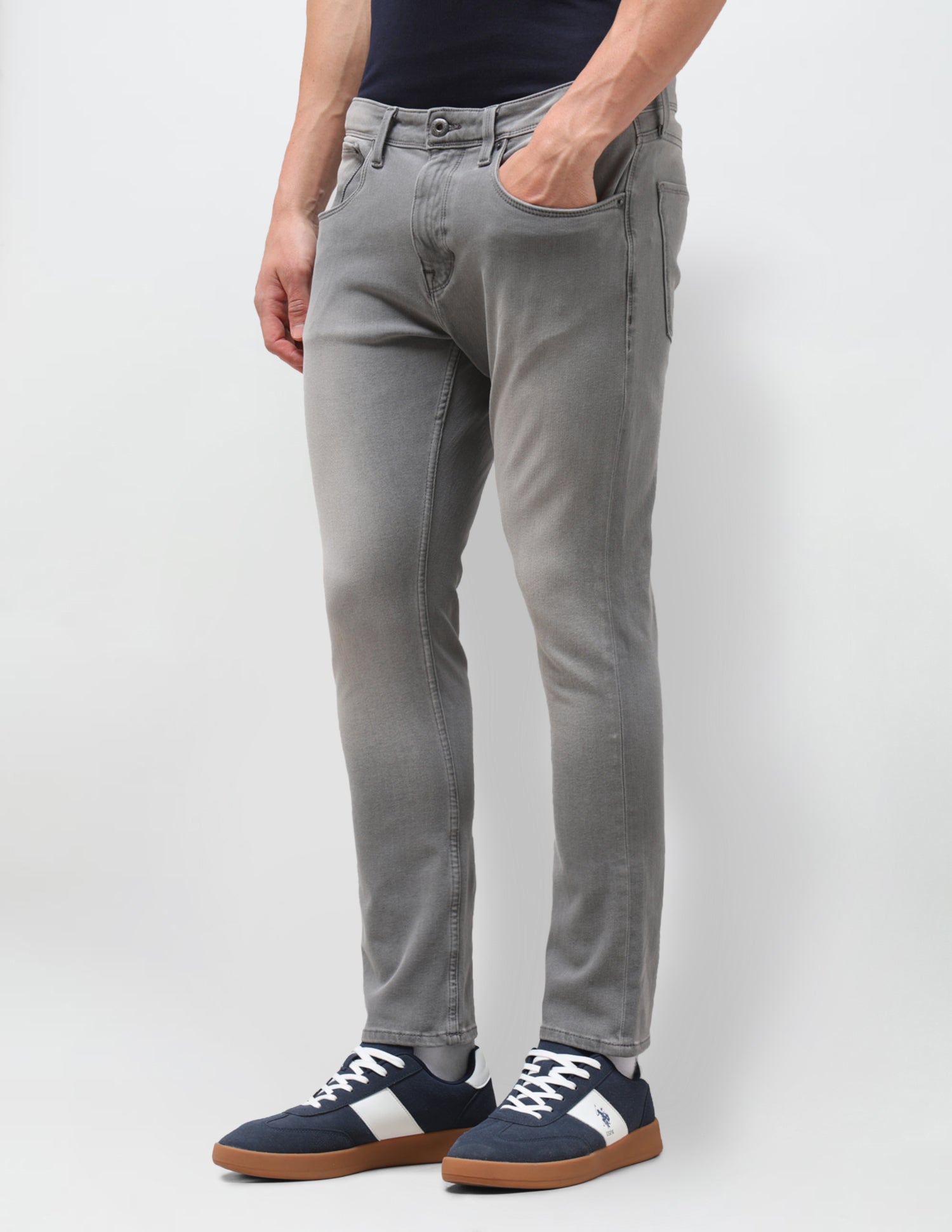 Henry Tapered Fit Grey Jeans Grey - U.S. Polo Assn. India | Large