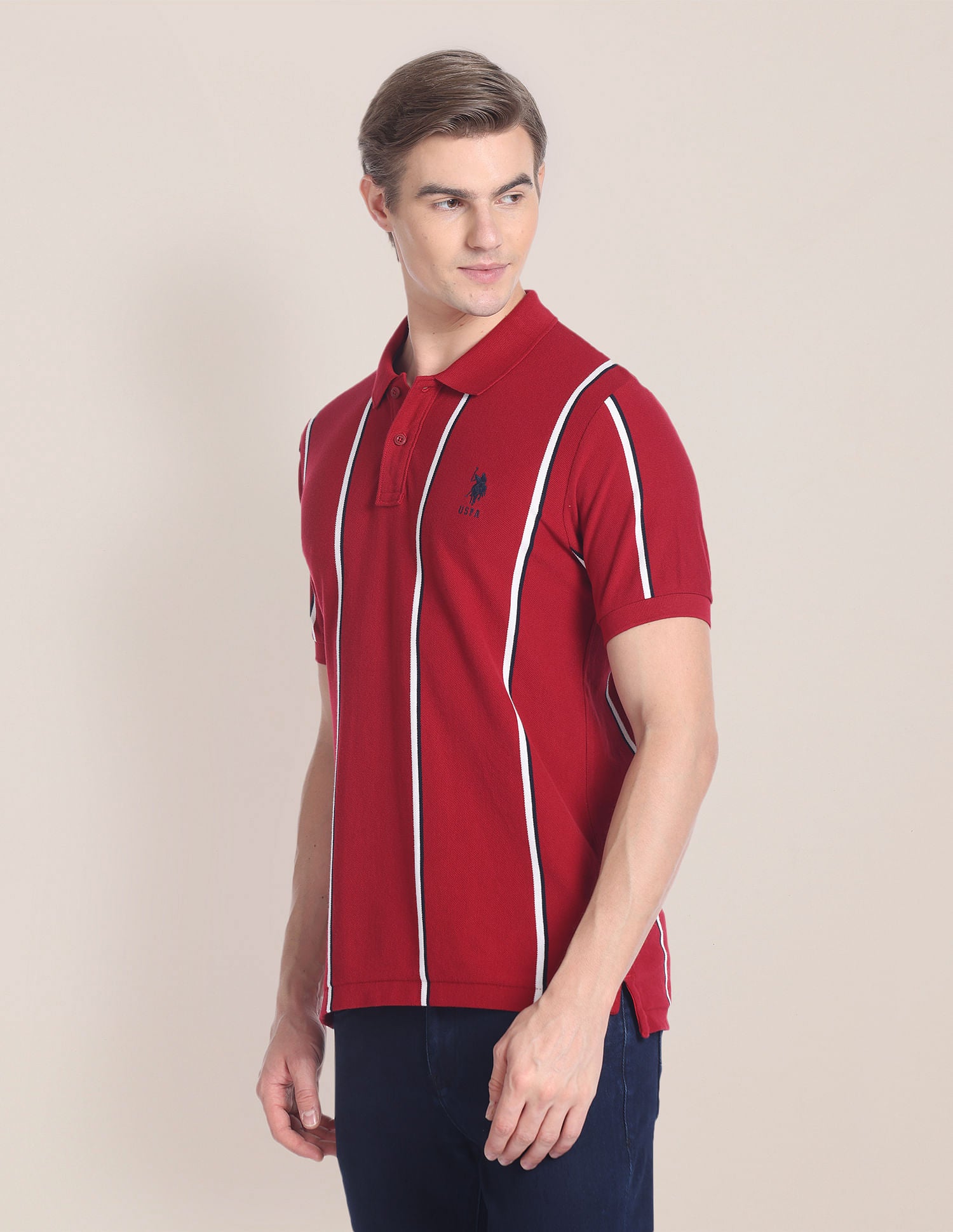 Vertical Stripe Cotton Polo Shirt – U.S. Polo Assn. India