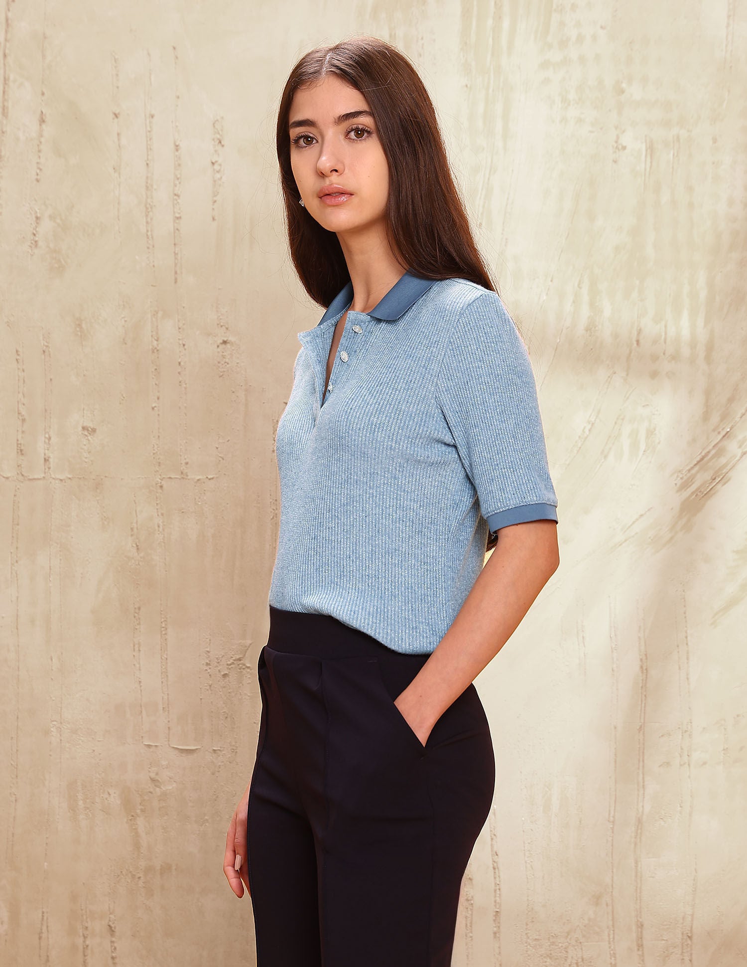 Self Design Regular Fit Top Blue - U.S. POLO ASSN. | Large