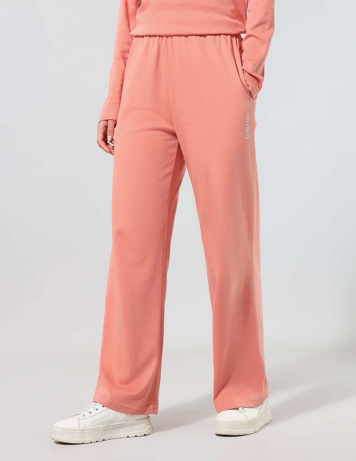 Straight Fit Lounge Trousers Peach - U.S. POLO ASSN. | Large