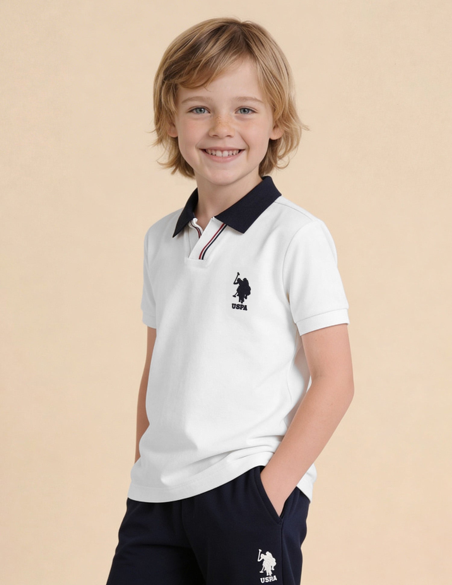 Solid Regular Fit Polo Shirt White - U.S. Polo Assn. India | Large