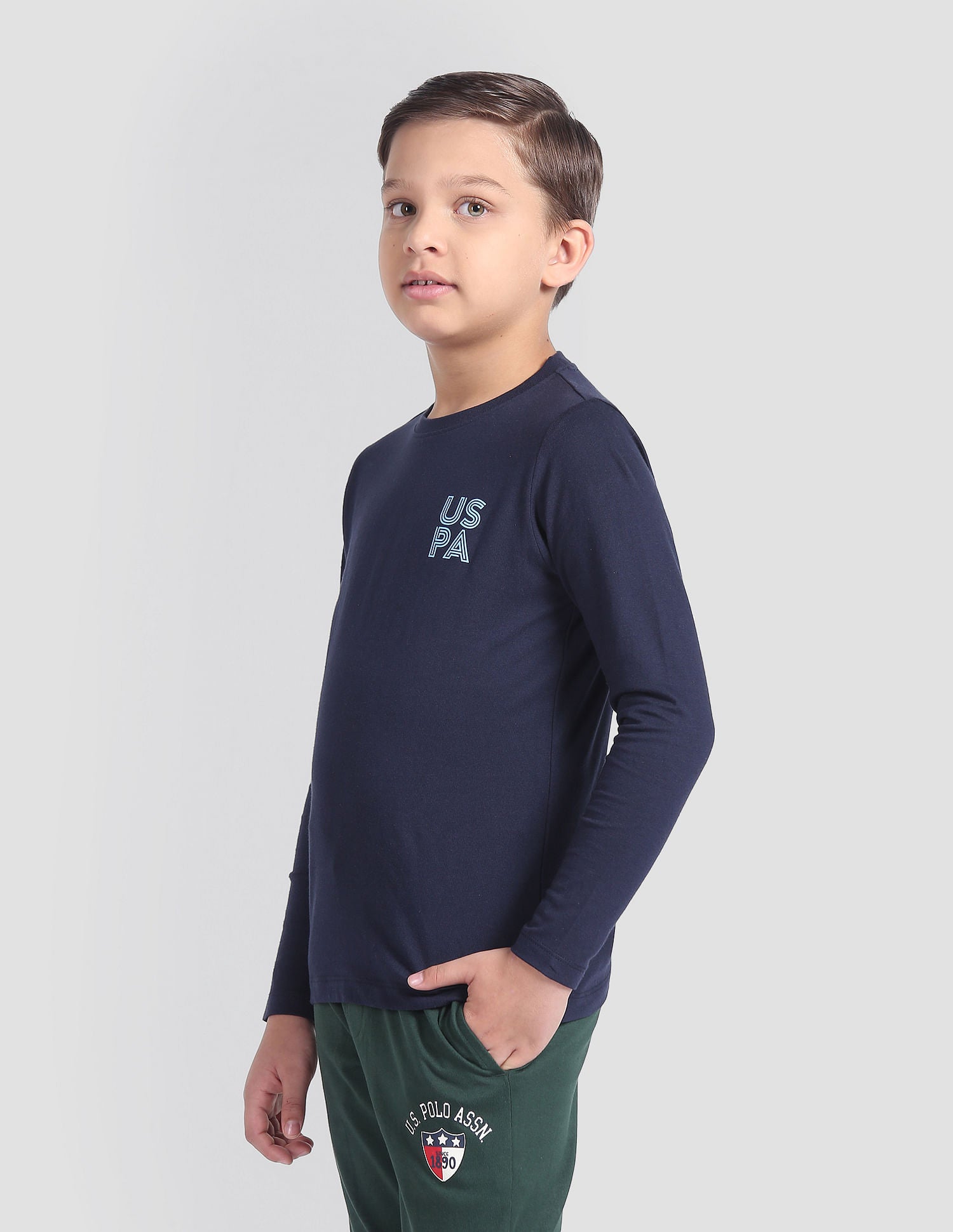 Cotton OKE02 Lounge T-Shirt - Pack Of 1 Navy - U.S. POLO ASSN. | Large