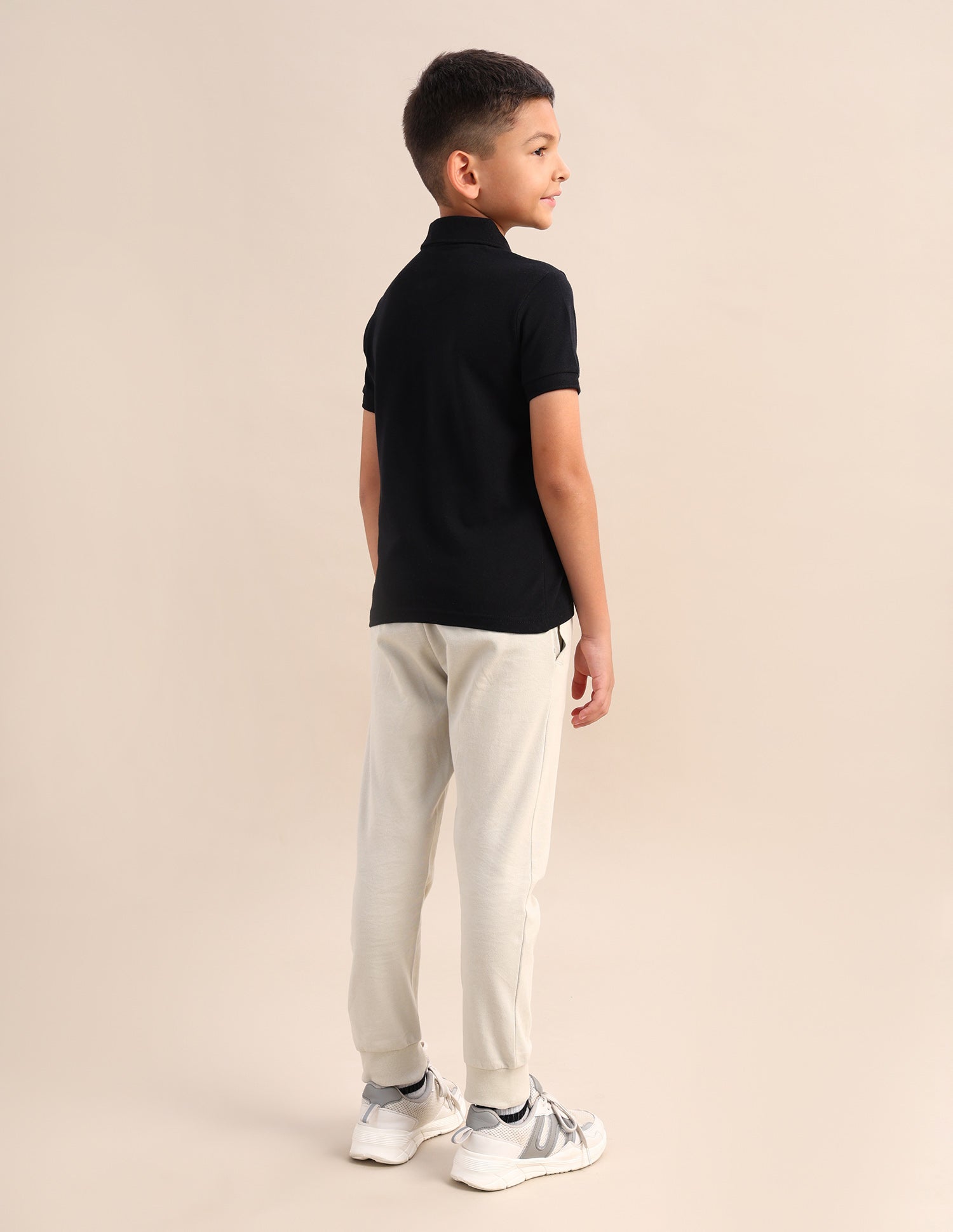 Boys Solid Regular Fit T-Shirt Black - U.S. POLO ASSN. | Large