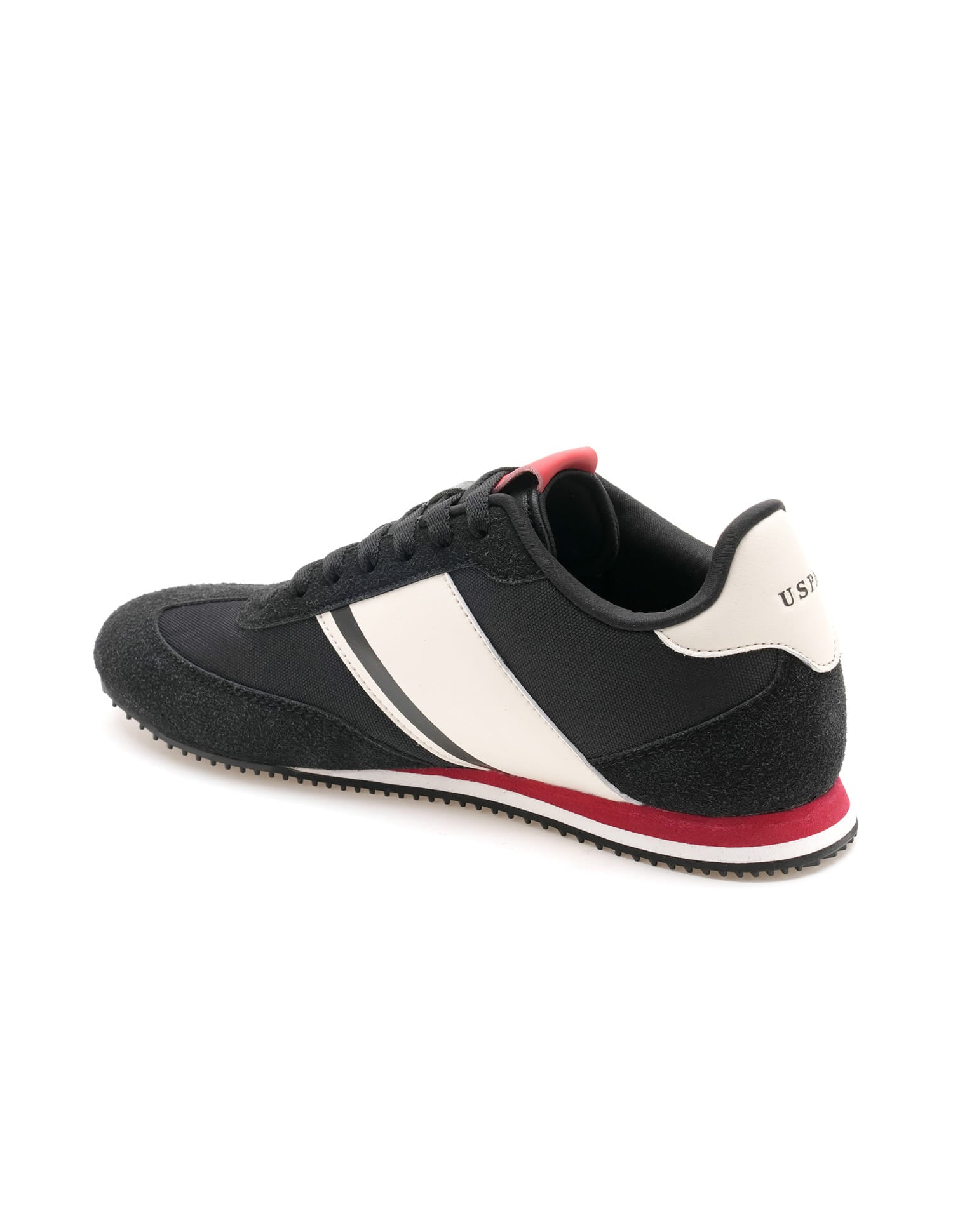 Men Vadler Suede Colourblocked Sneakers Black - U.S. Polo Assn. India | Large