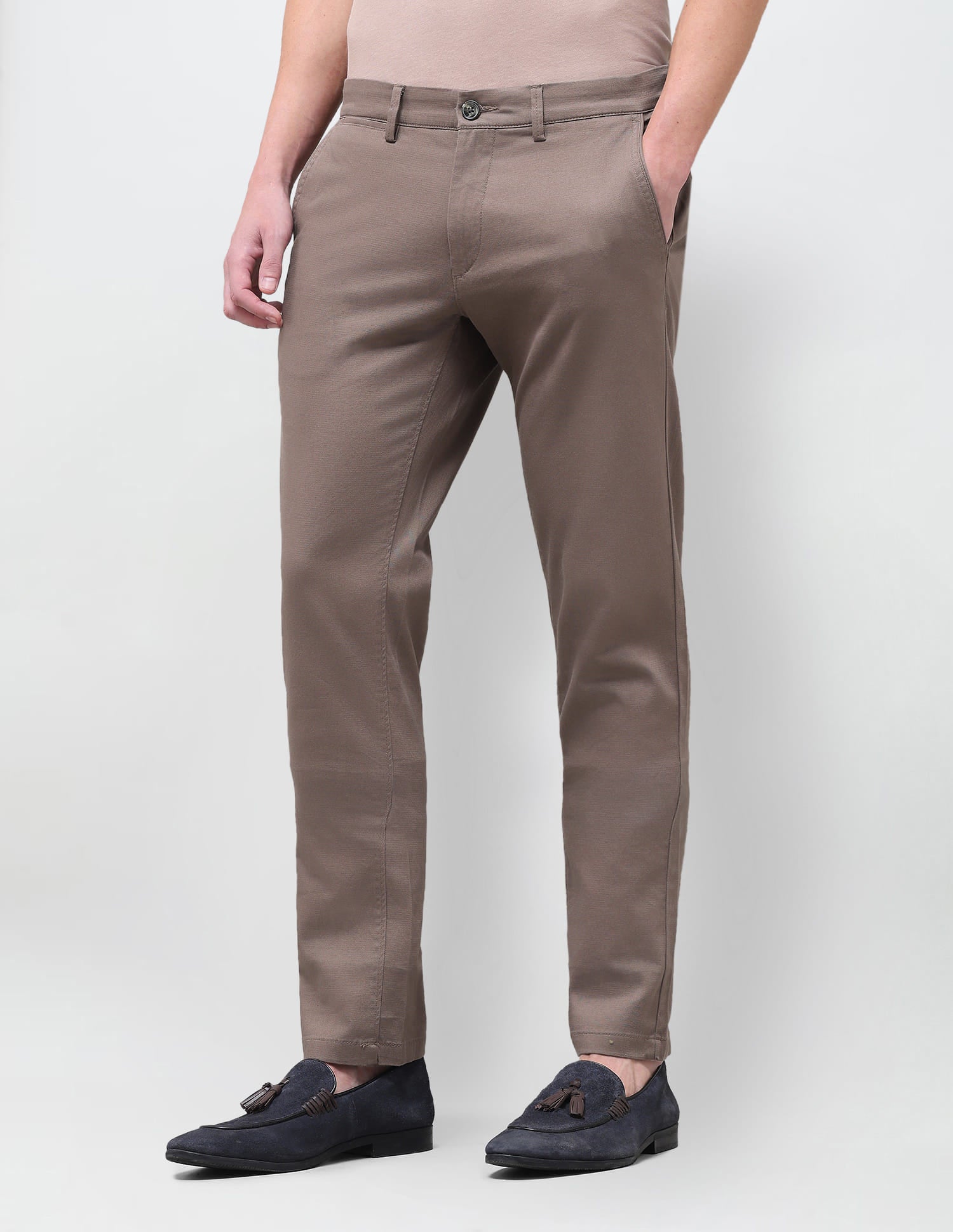 Solid Regular Fit Trouser Grey - U.S. Polo Assn. India | Large