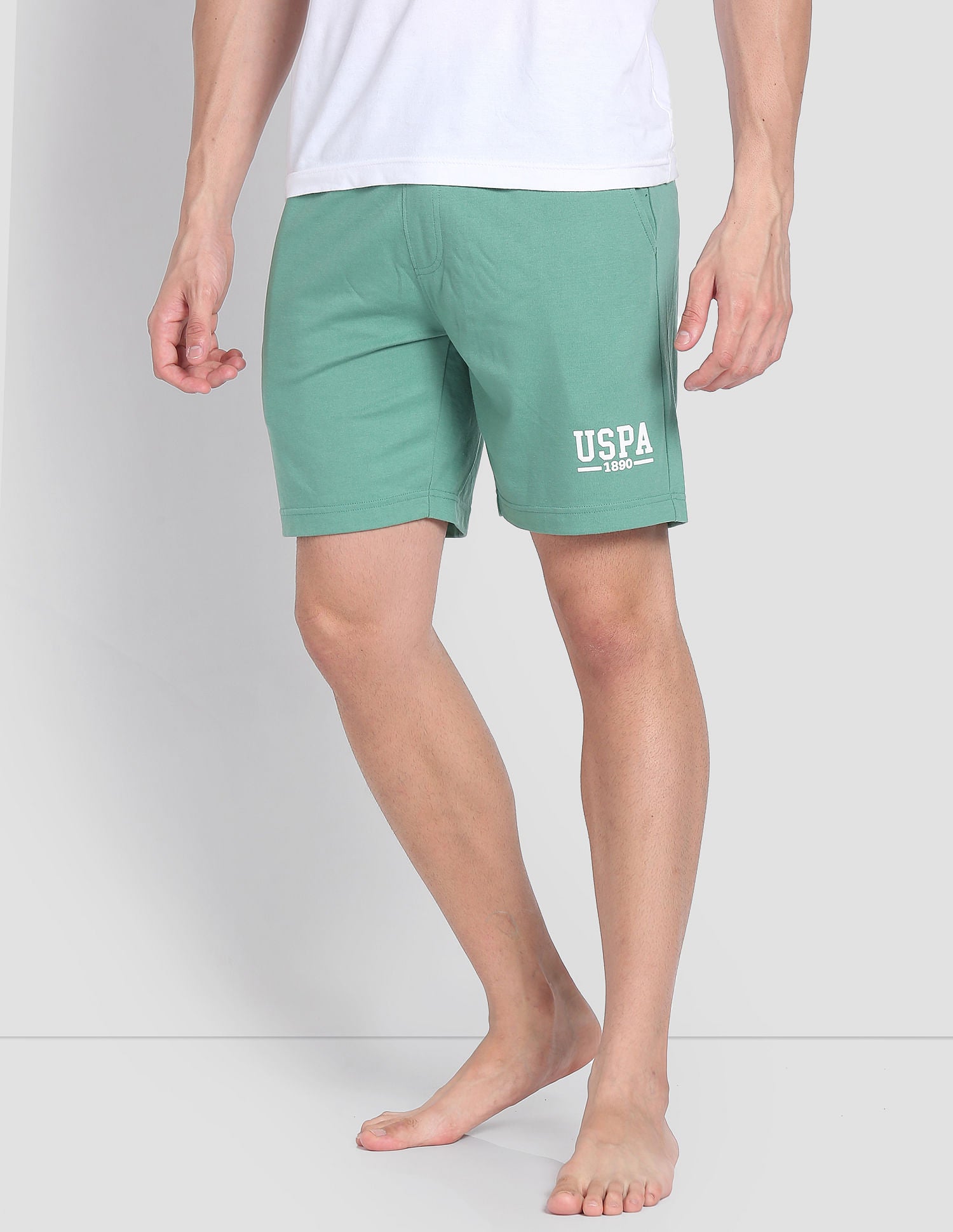 Solid Logo IYBF Knit Shorts - Pack Of 1 Light Green - U.S. POLO ASSN. | Large