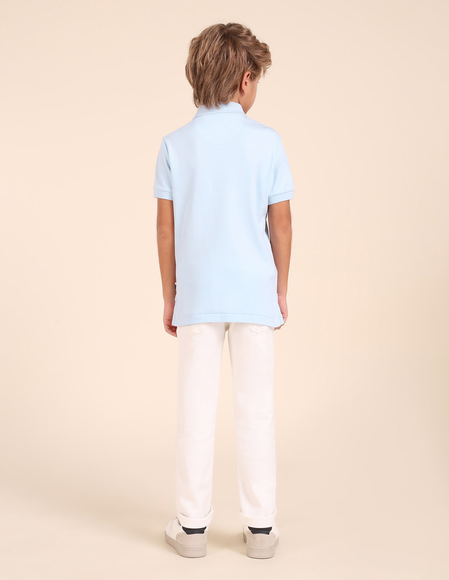 Boys Regular Fit Graphic Printed Polo Shirt Light Blue - U.S. POLO ASSN. | Large