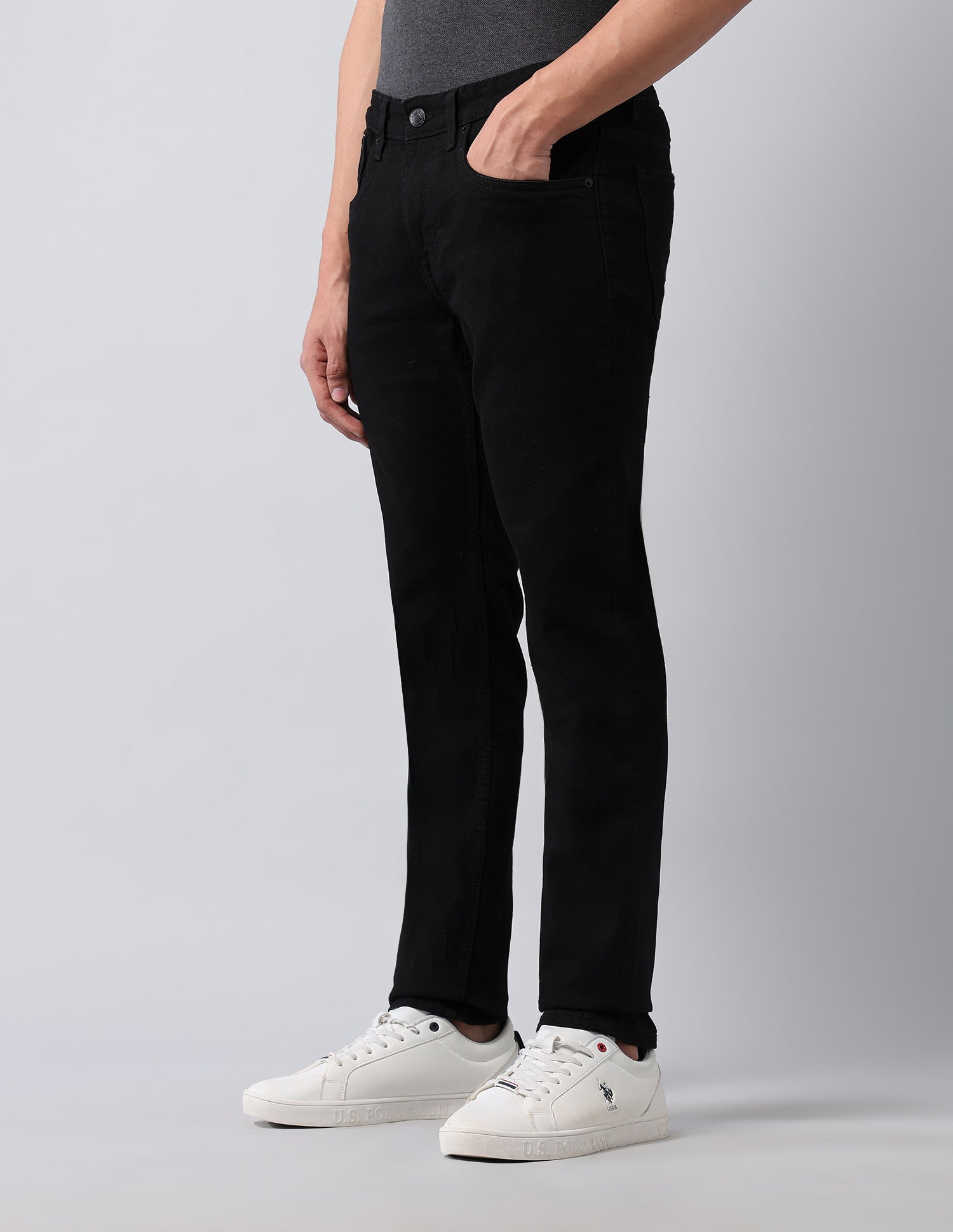 Brandon Slim Tapered Fit Black Jeans Black - U.S. POLO ASSN. | Large