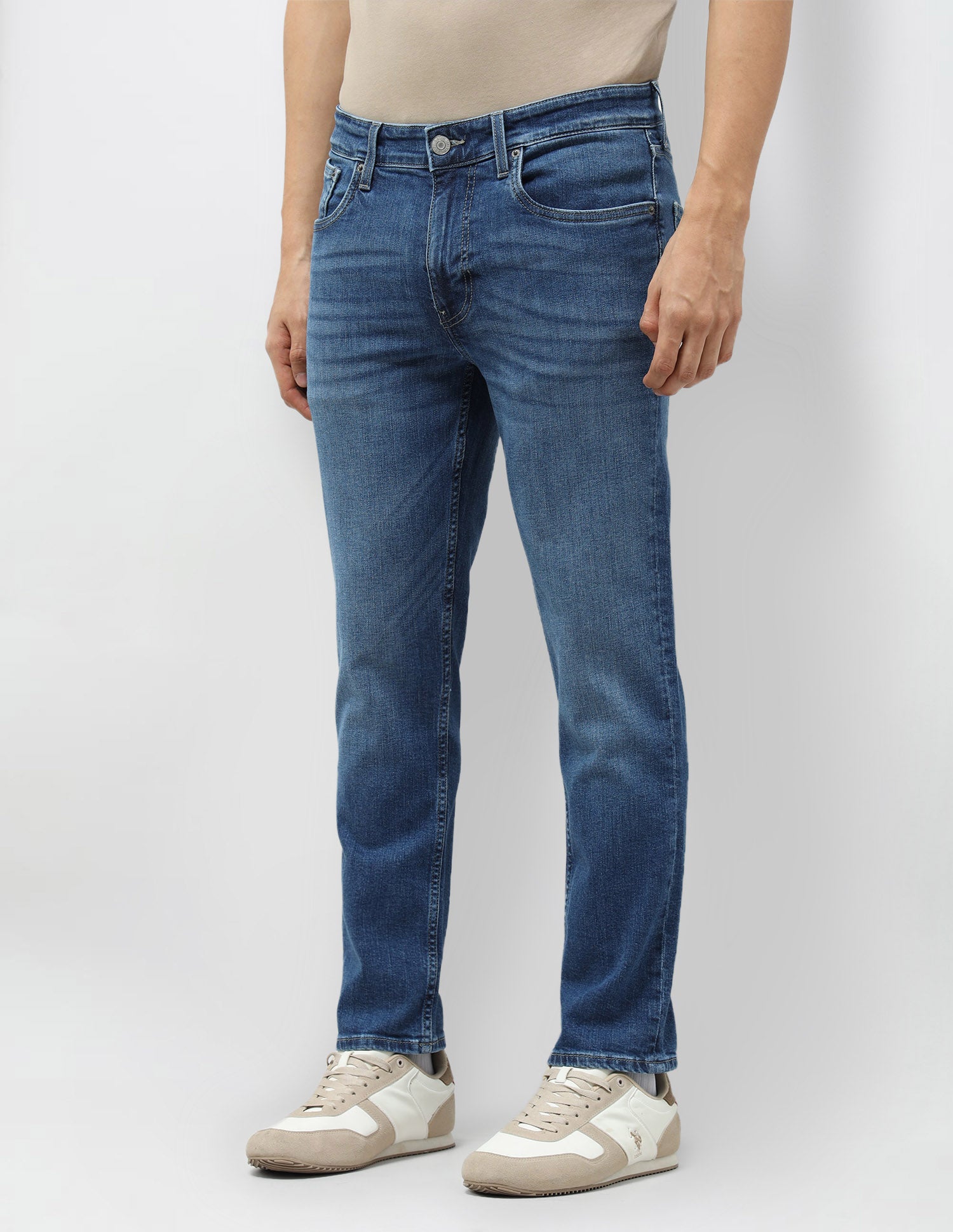 Cole Comfort Cropped Fit Blue Jeans Blue - U.S. POLO ASSN. | Large