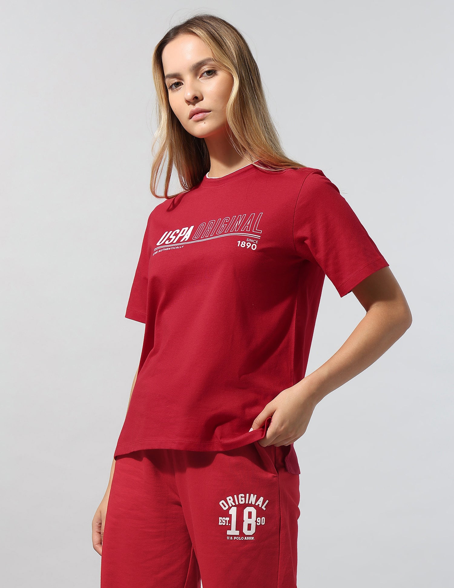 Shrunken Regular Fit T-Shirt Red - U.S. Polo Assn. India | Large