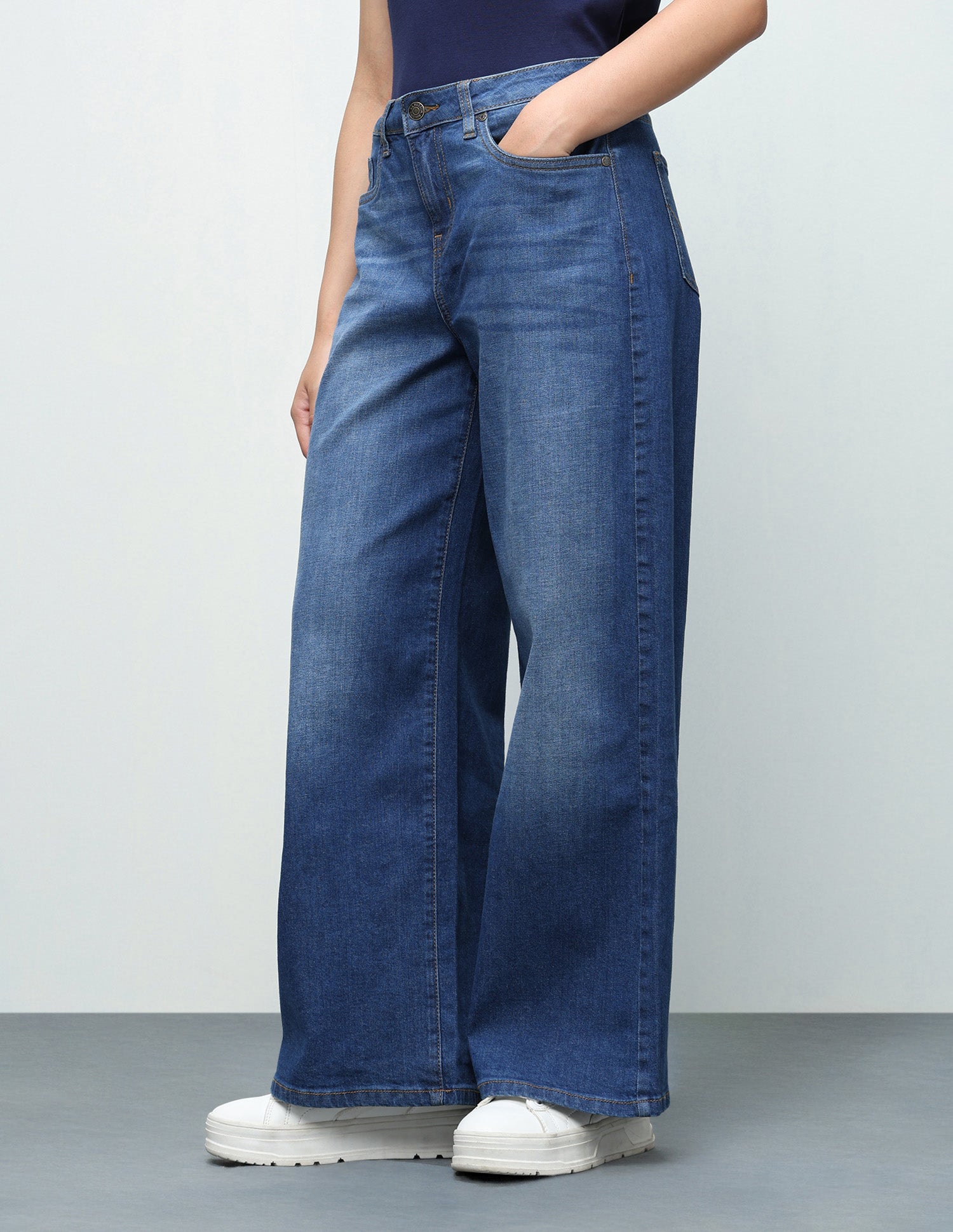 Baggy Fit Blue Jeans Dark Blue - U.S. Polo Assn. India | Large