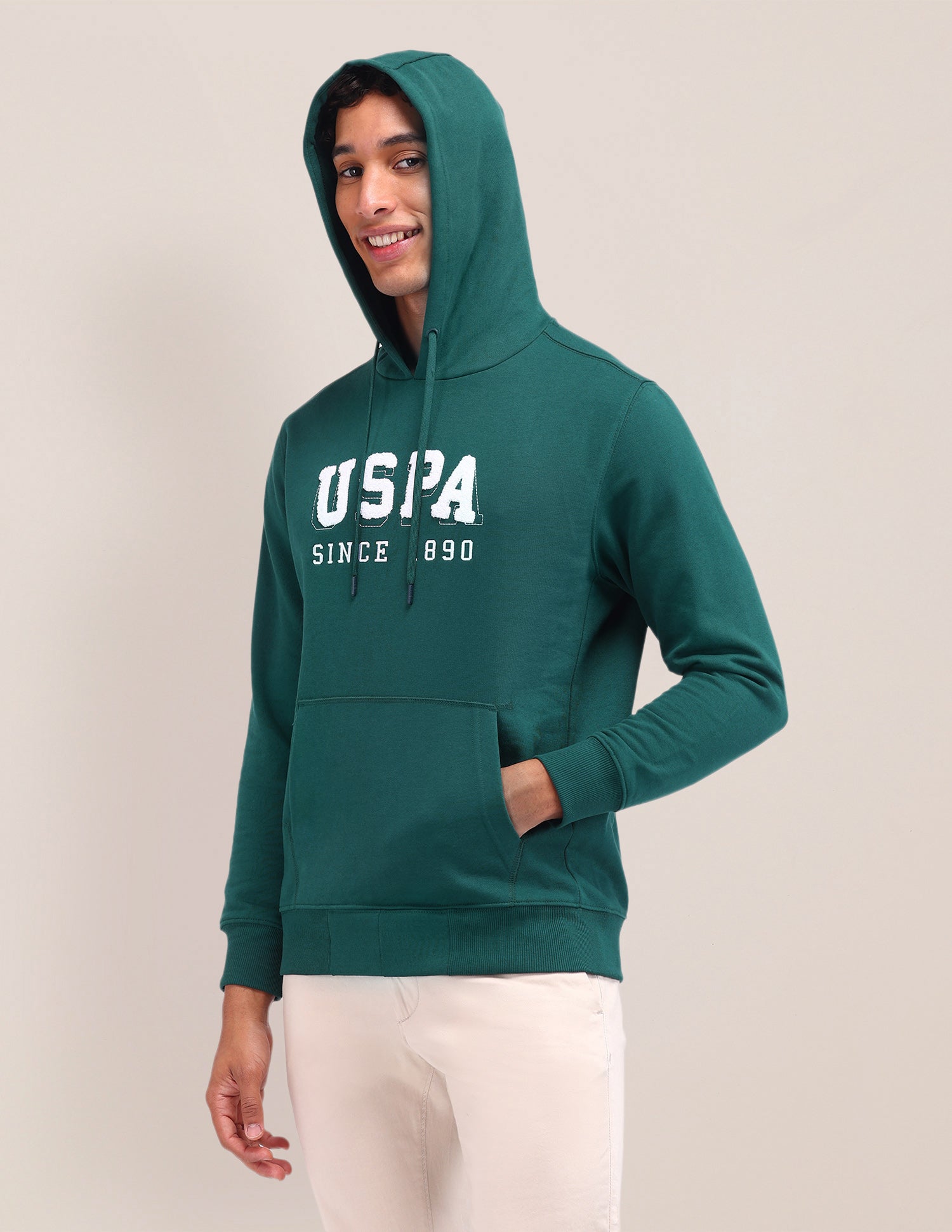 Brand Printed Regular Fit Sweatshirt Dark Green - U.S. POLO ASSN. | Large