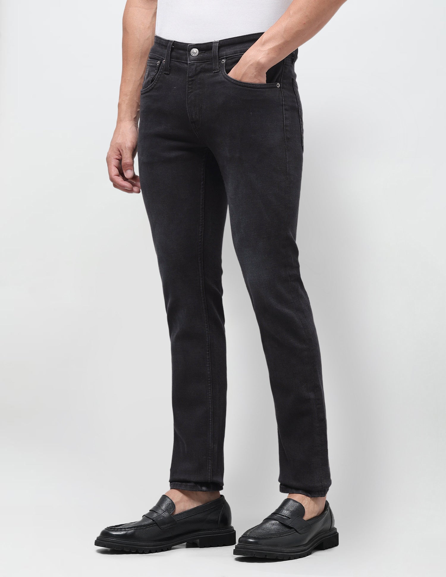 Regallo Skinny Fit Black Jeans Black - U.S. Polo Assn. India | Large