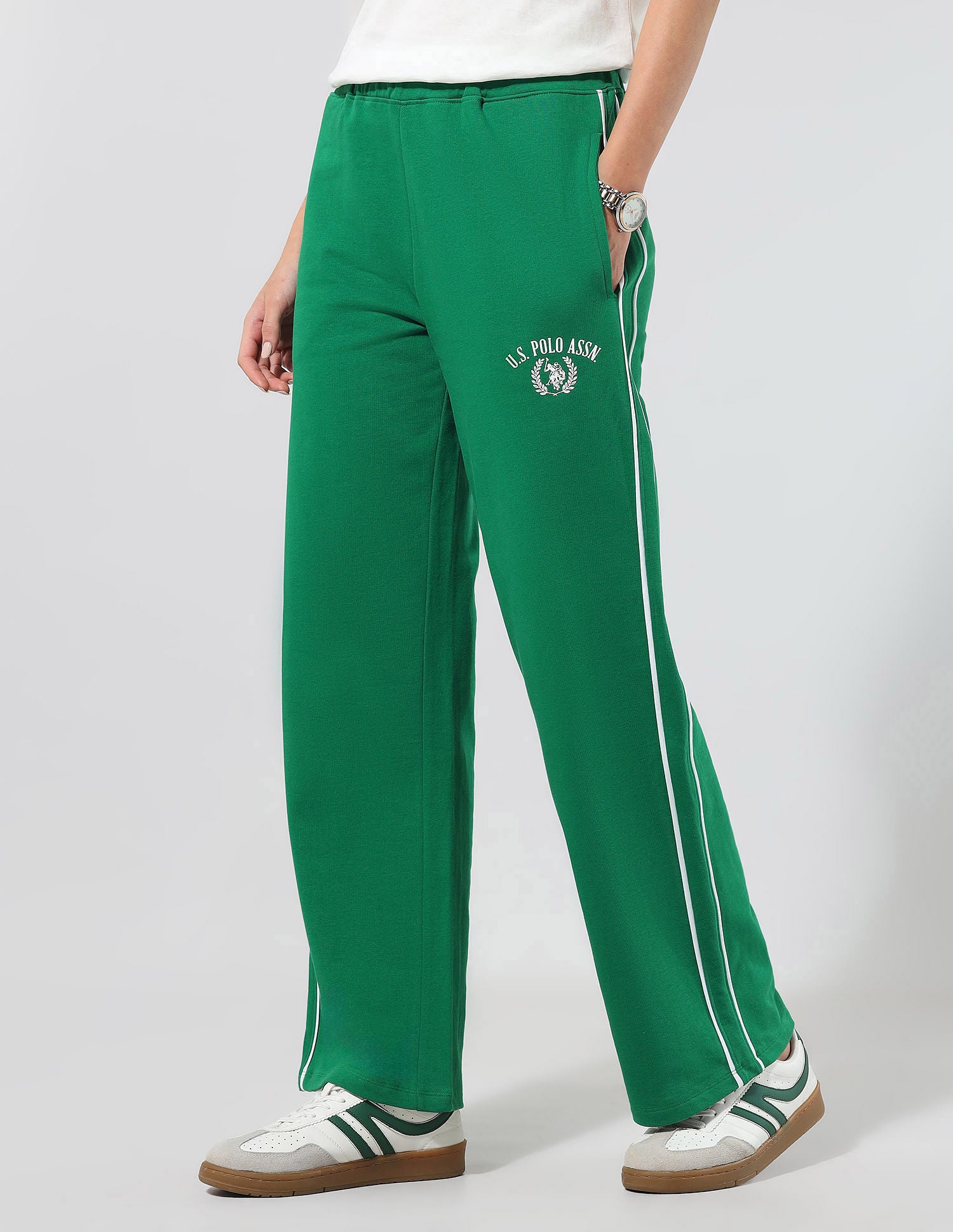 Straight Fit Lounge Trousers Bright Green - U.S. POLO ASSN. | Large