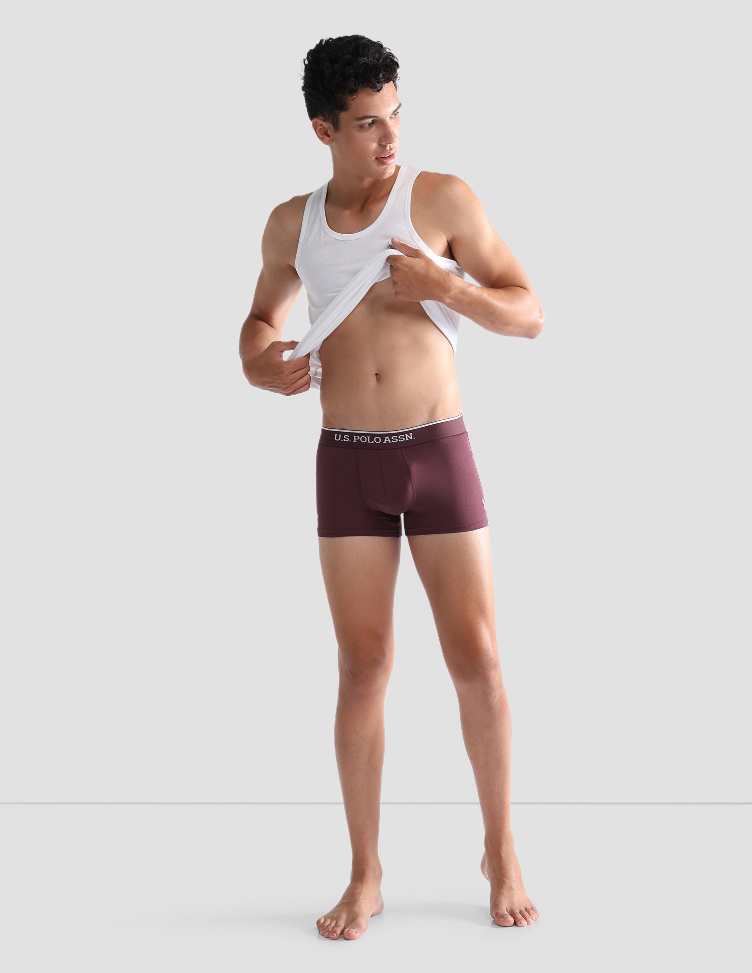 Antibacterial Solid ET004 Trunks - Pack Of 2 Port Royal and Olive - U.S. POLO ASSN. | Large