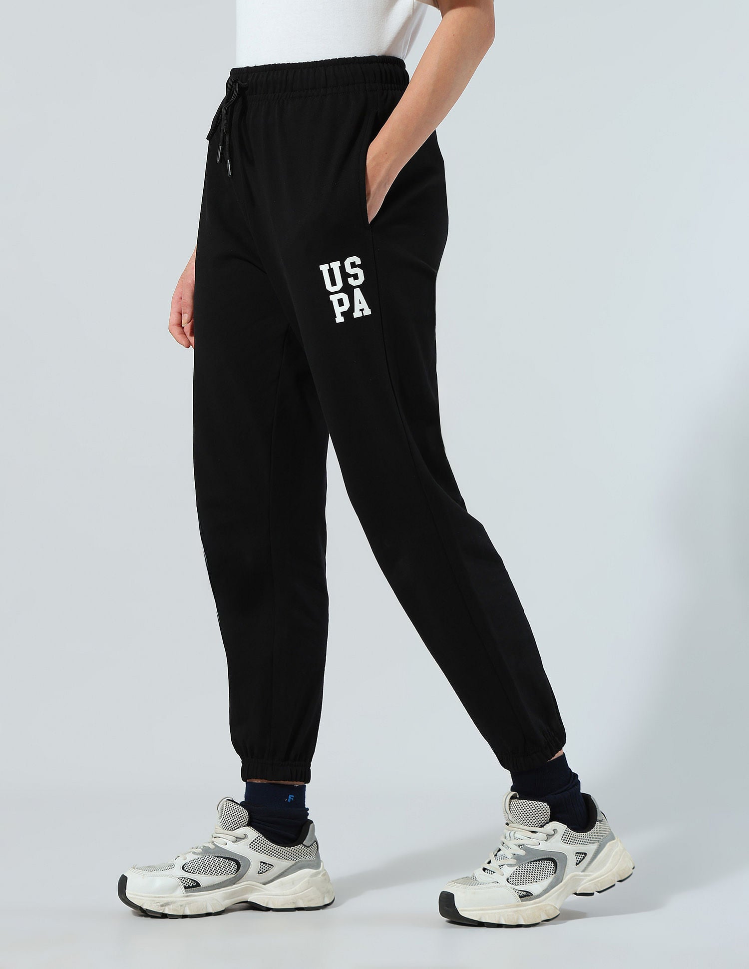 Regular Solid Joggers Black - U.S. POLO ASSN. | Large