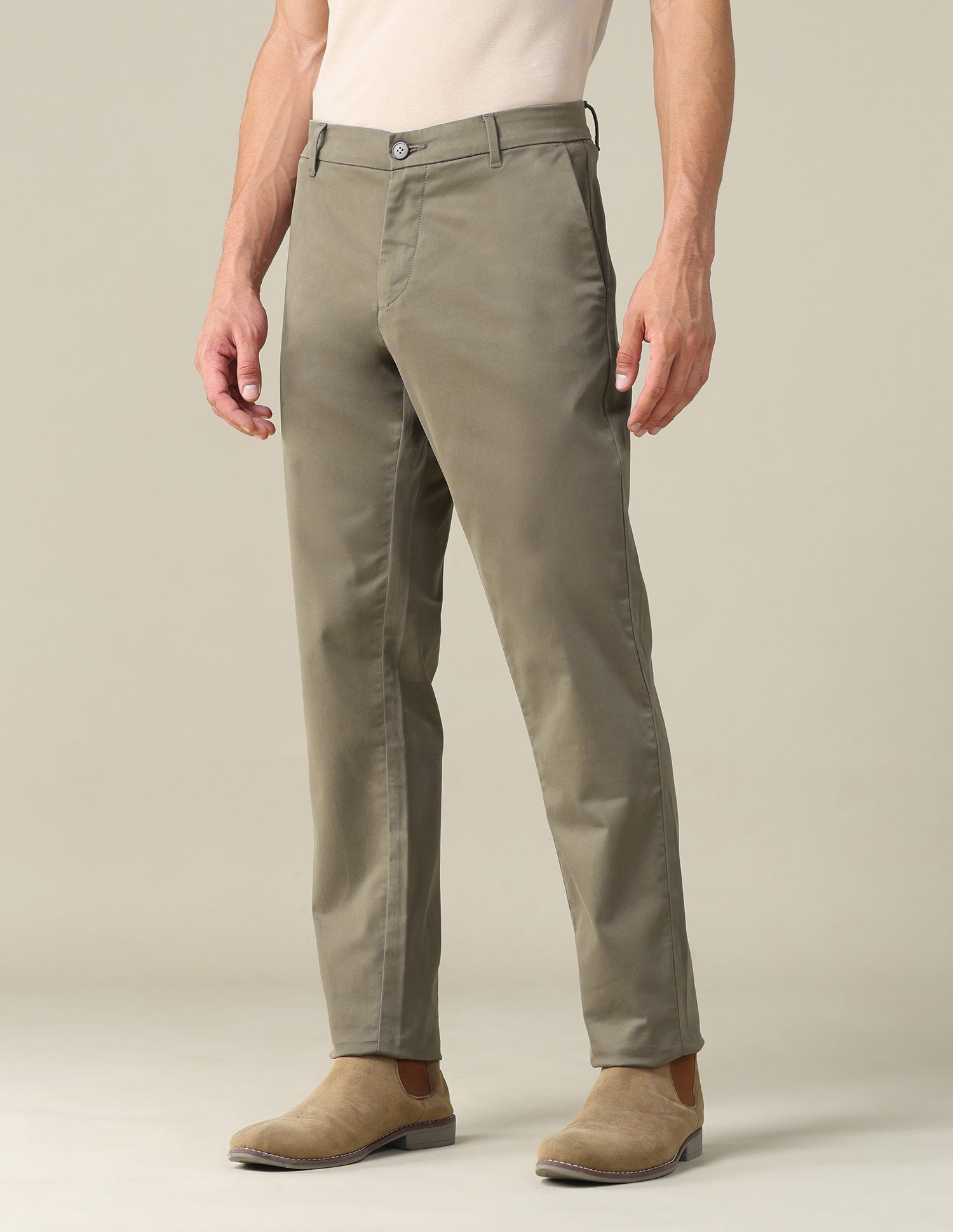 Textured Dobby Trousers Brown - U.S. POLO ASSN. | Large