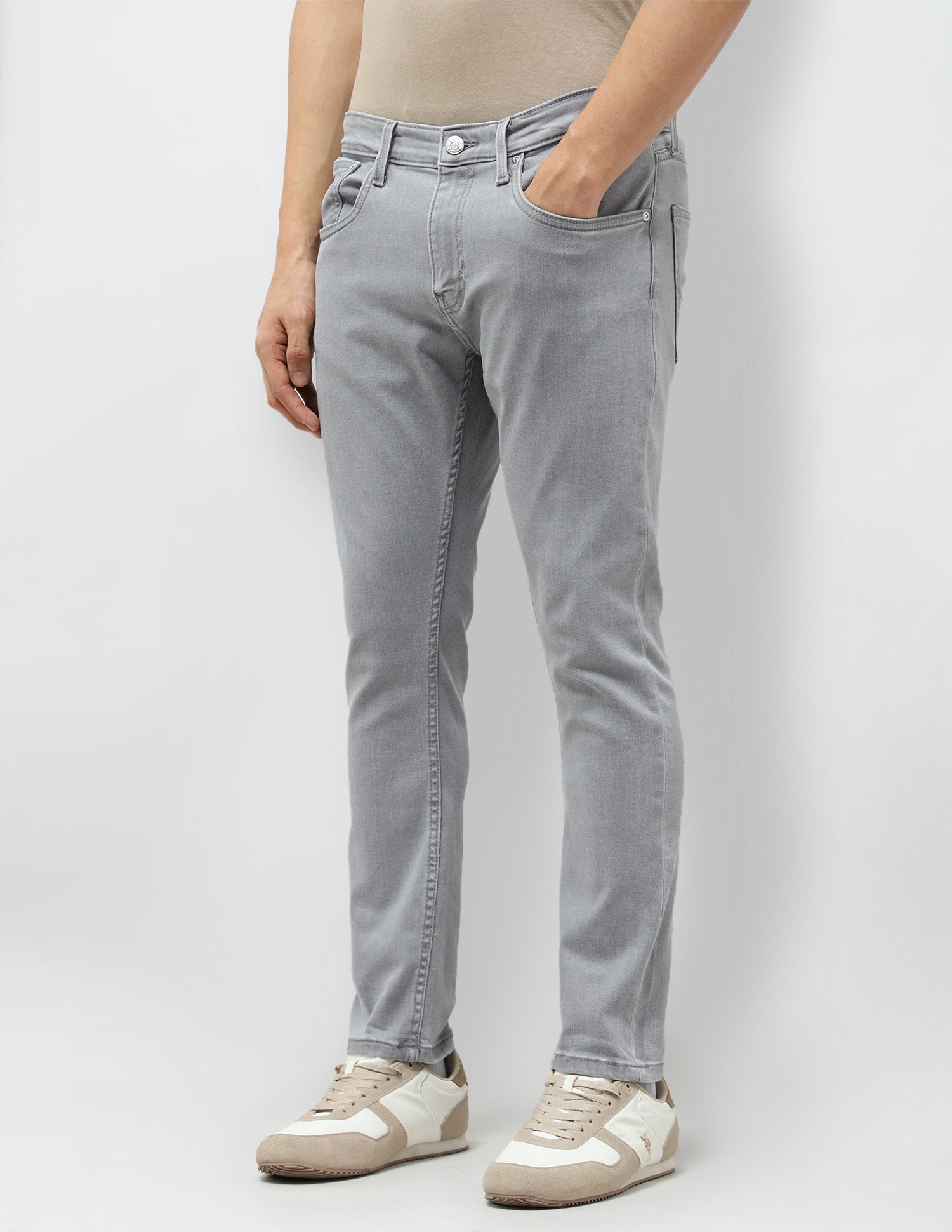 Henry Tapered Fit Grey Jeans Light Grey - U.S. POLO ASSN. | Large