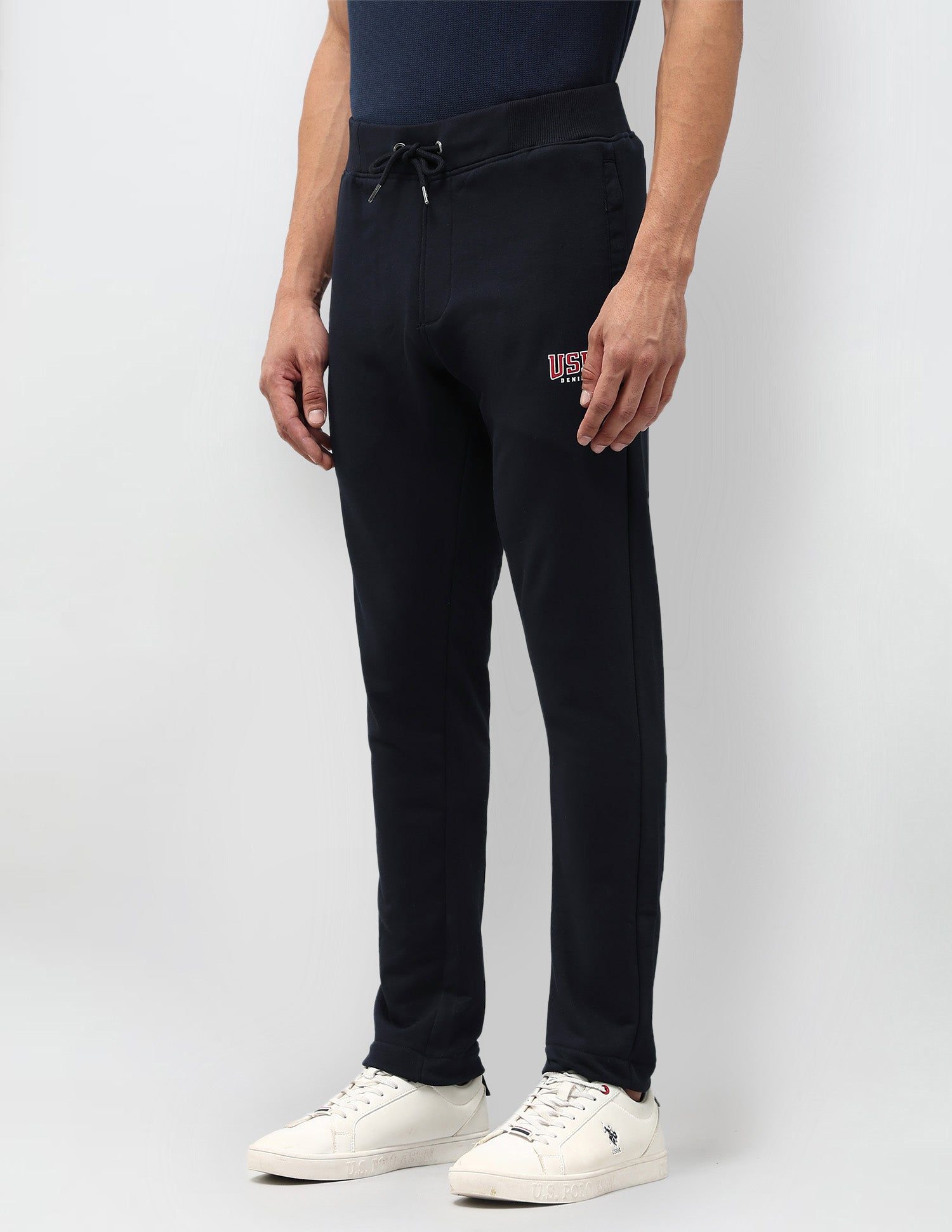 Solid Mid Rise Track Pants Navy - U.S. POLO ASSN. | Large