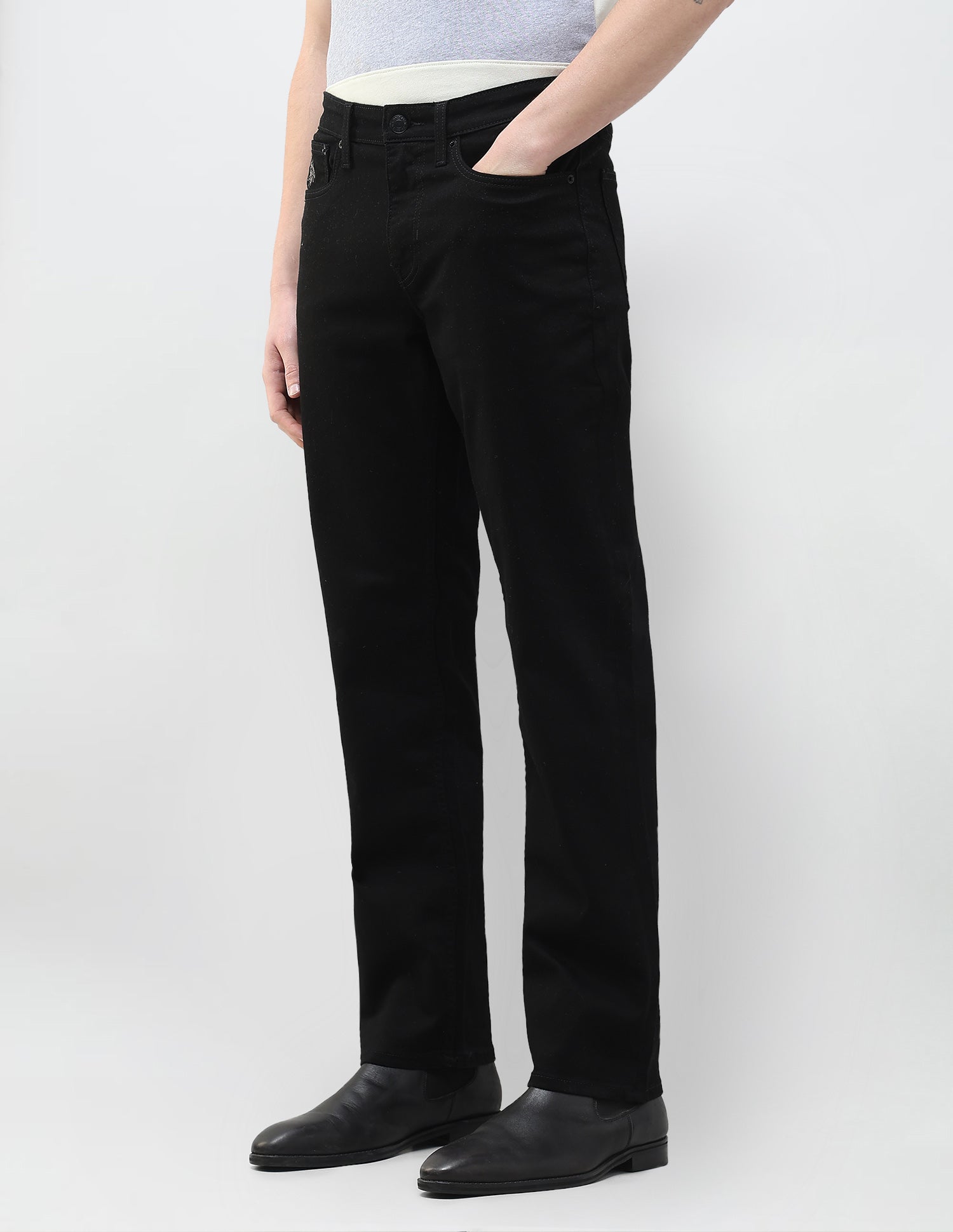 Mid Rise Shawn Relaxed Fit Jeans Black - U.S. Polo Assn. India | Large
