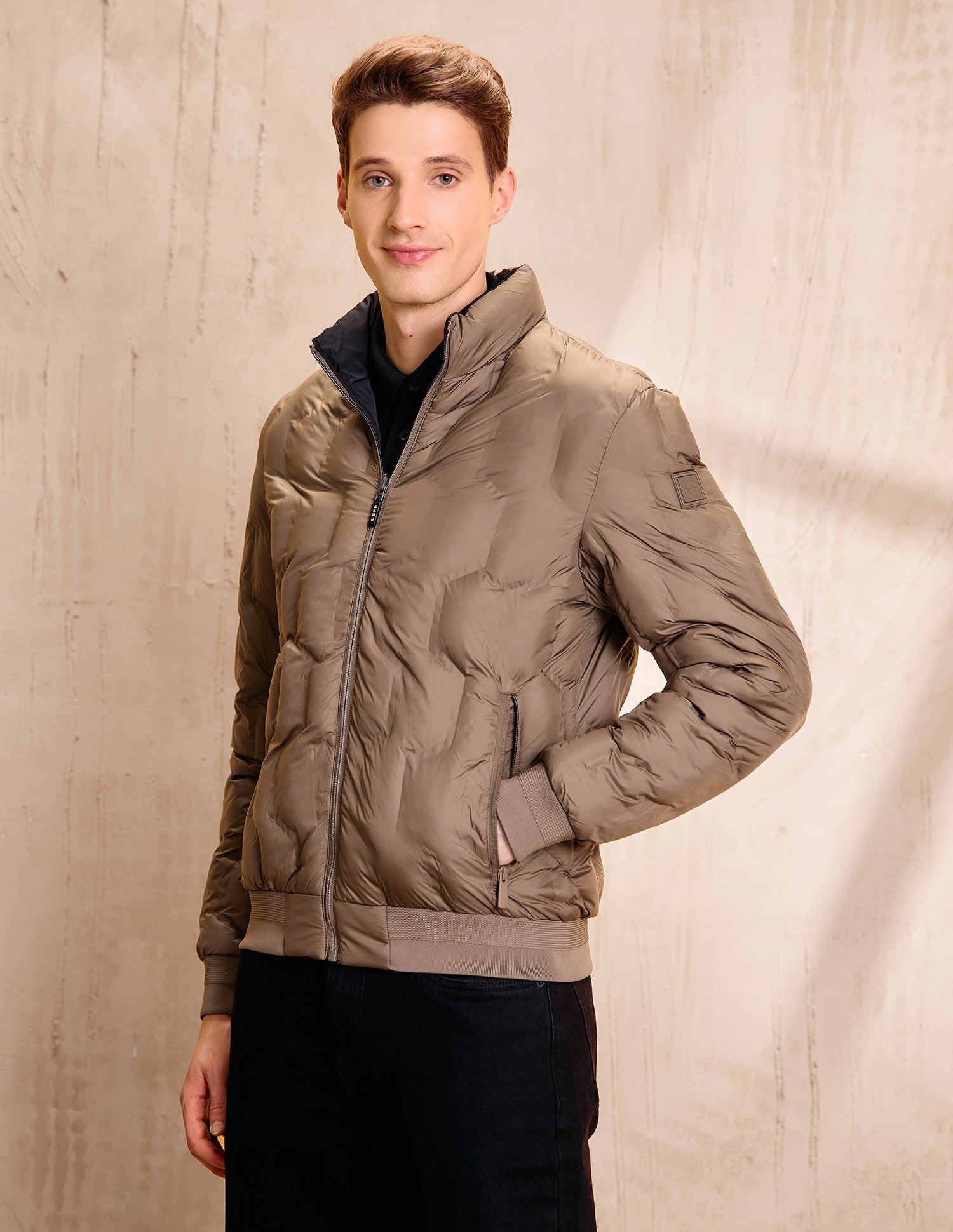 Reversible Regular Fit Jacket Khaki - U.S. Polo Assn. India | Large