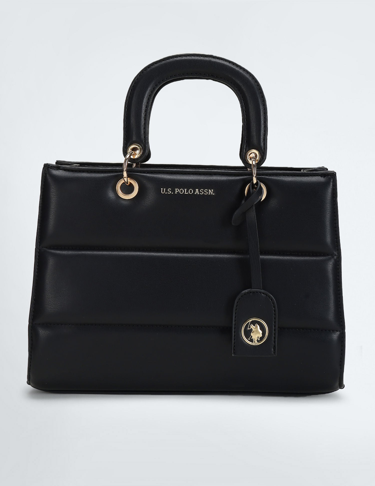 City Girl Quilted Hand Bag Black - U.S. POLO ASSN. | Large
