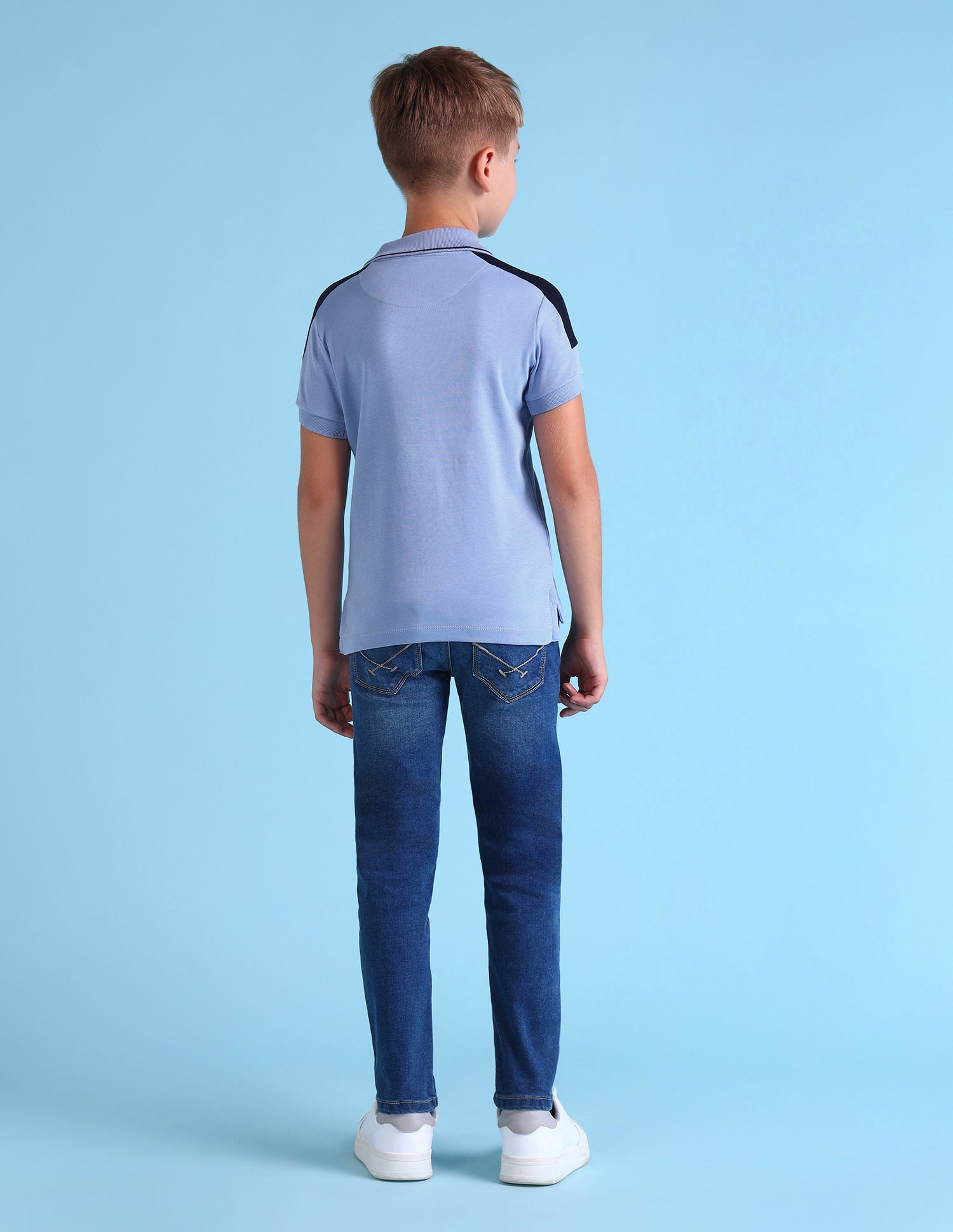 Boys Brand Printed Knitted T-Shirt Hydrangea - U.S. POLO ASSN. | Large