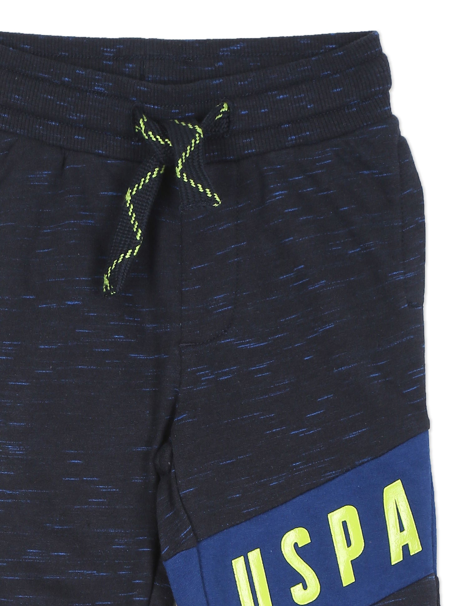 Drawstring Waist Heathered Joggers Navy - U.S. POLO ASSN. | Large