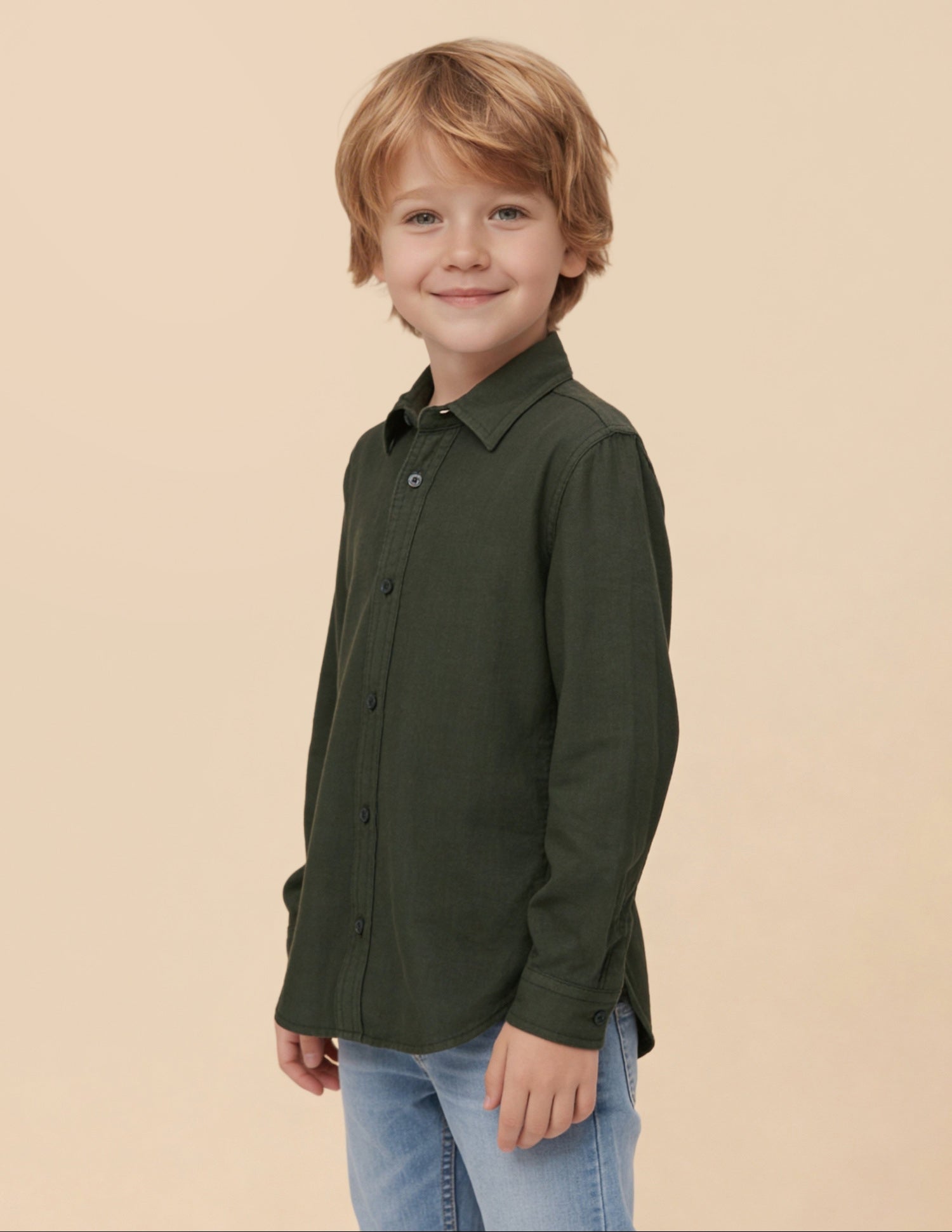 Solid Twill Shirt Olive - U.S. Polo Assn. India | Large