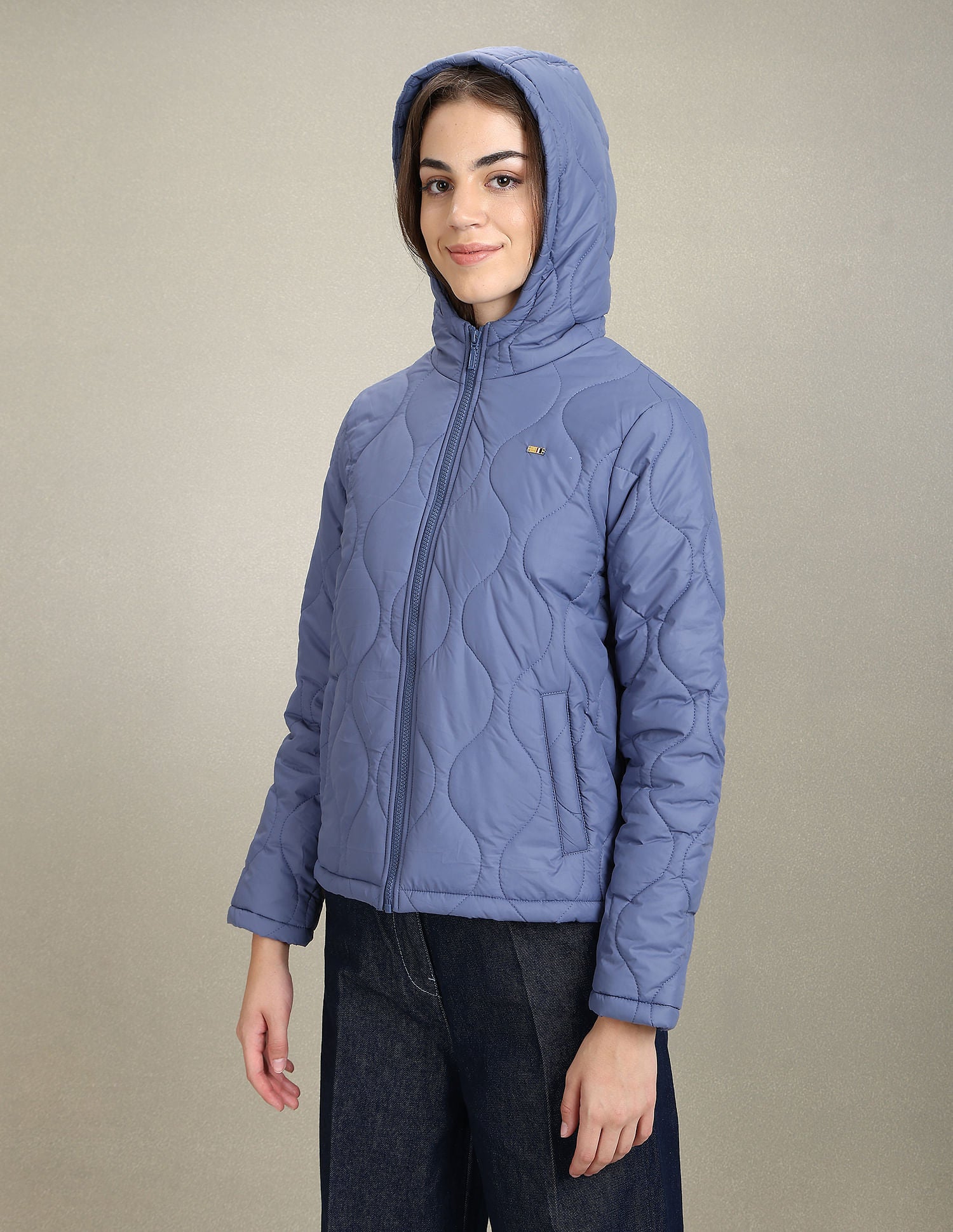 Hooded Puffer Jacket Blue - U.S. Polo Assn. India | Large