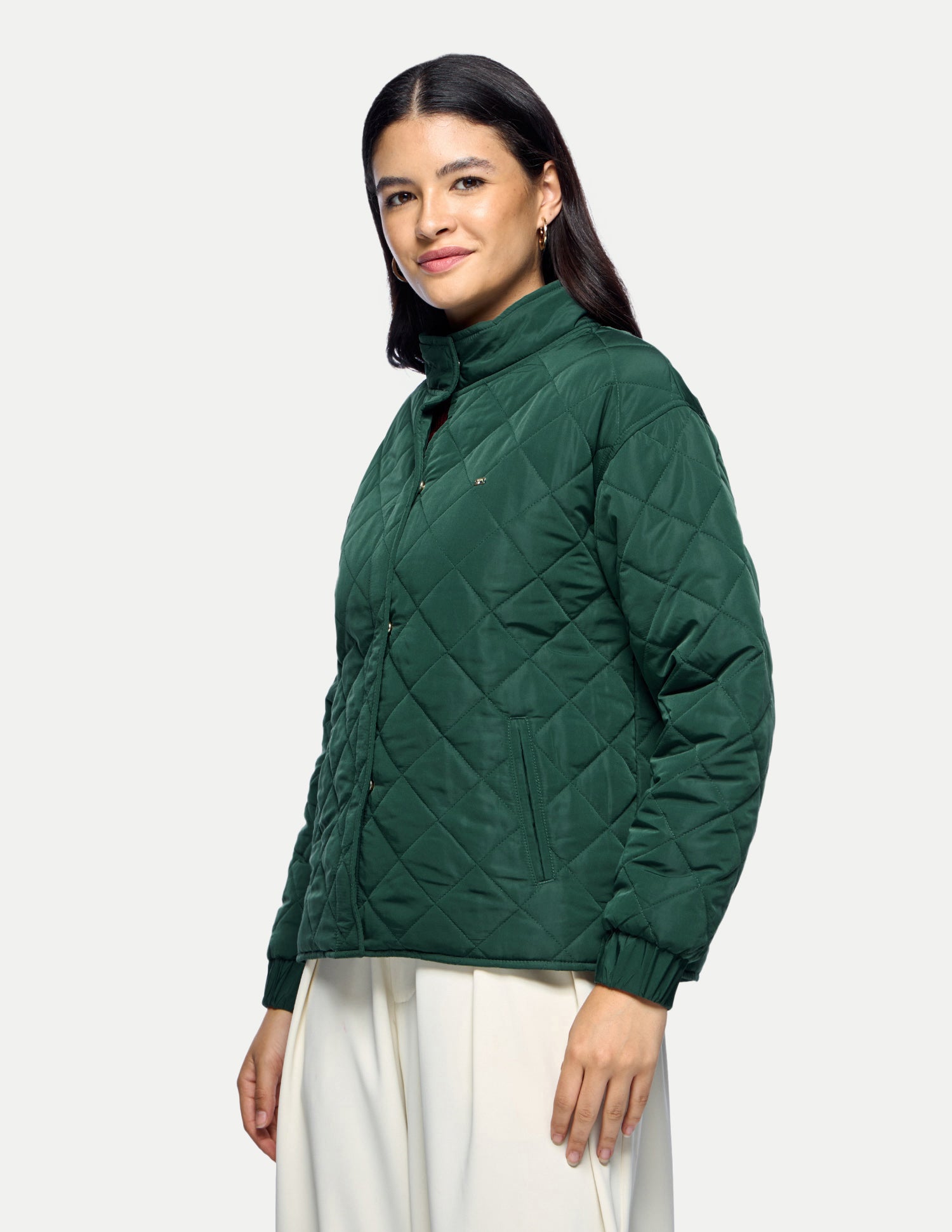 Quilted Regular Fit Jacket Green - U.S. Polo Assn. India | Large