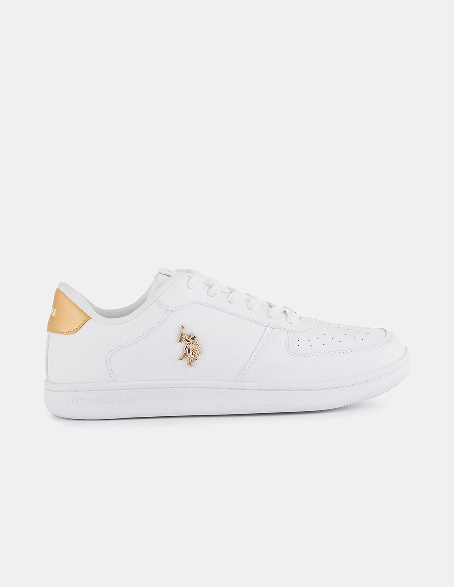 Women Round Toe Solid Nyra 2.0 Sneakers White - U.S. POLO ASSN. | Large
