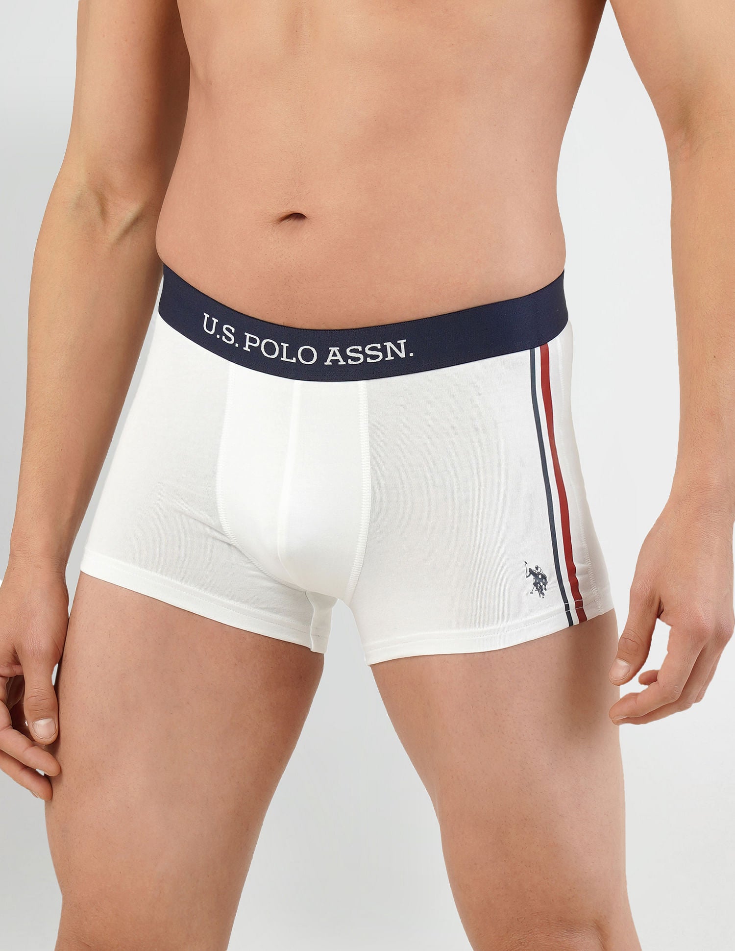 Solid Super Soft ET001 Trunks - Pack Of 2 Navy and White - U.S. POLO ASSN. | Large