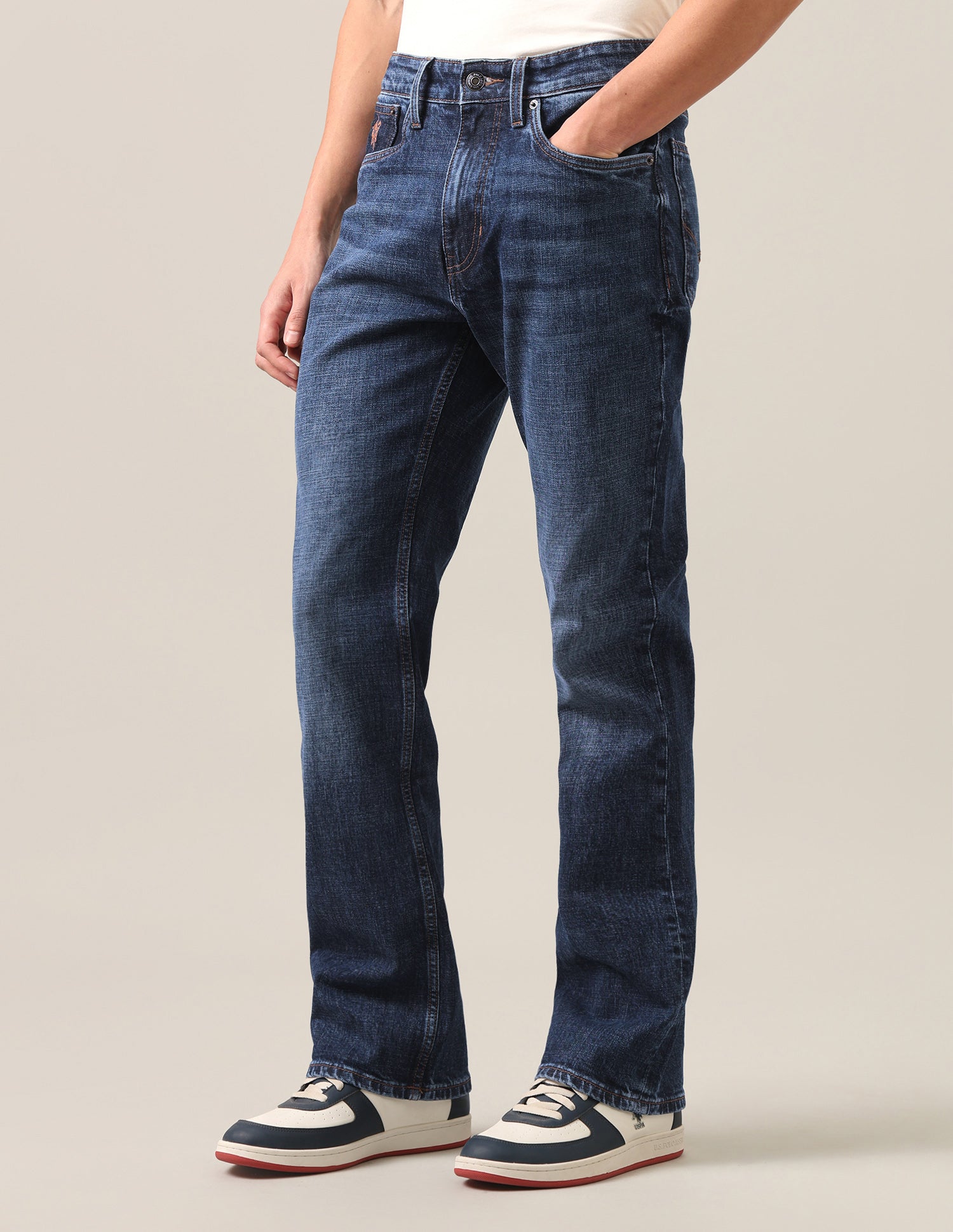 Connor Bootcut Fit Blue Jeans Dark Blue - U.S. Polo Assn. India | Large