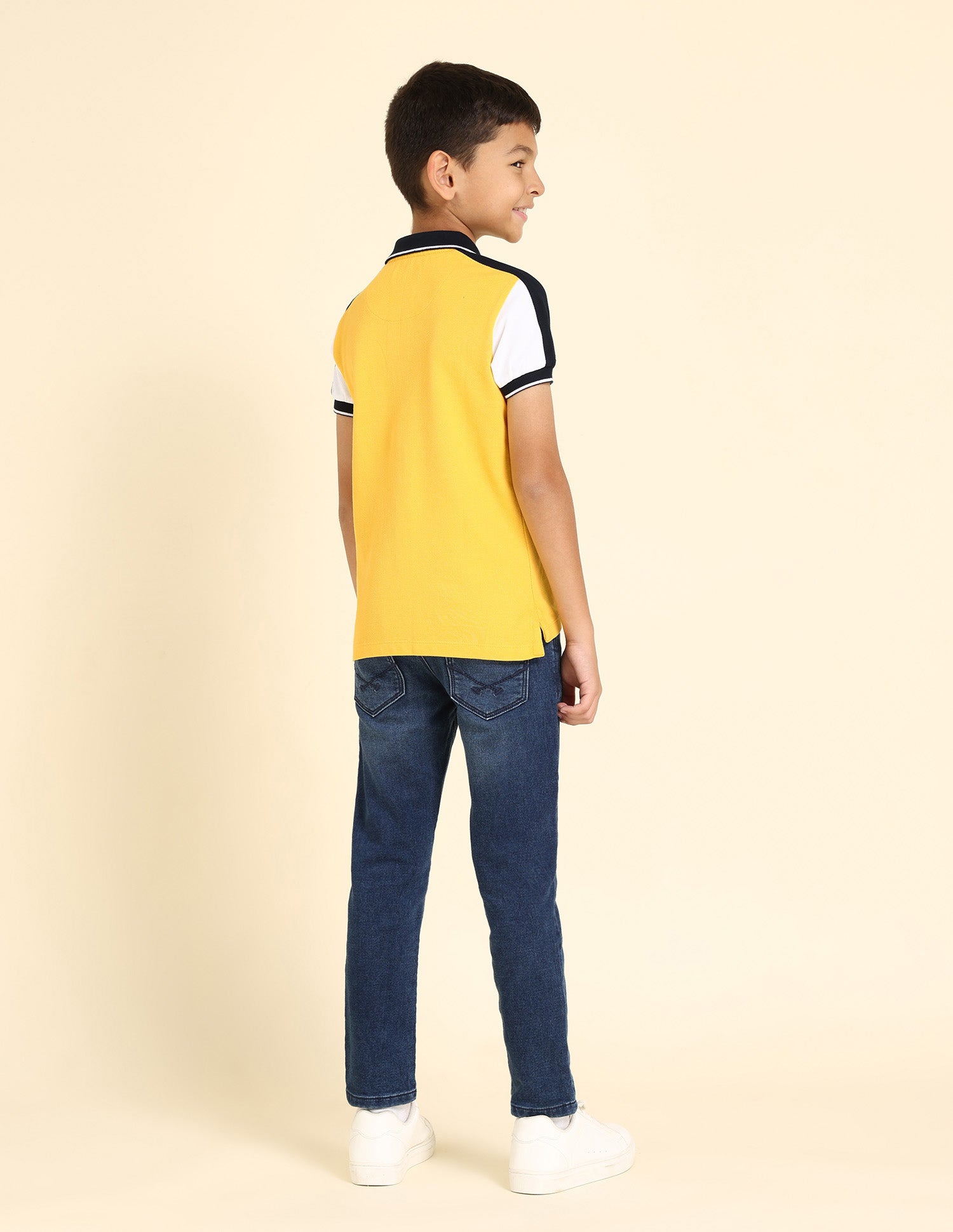 Boys Colour Block Polo Shirt Yellow - U.S. POLO ASSN. | Large